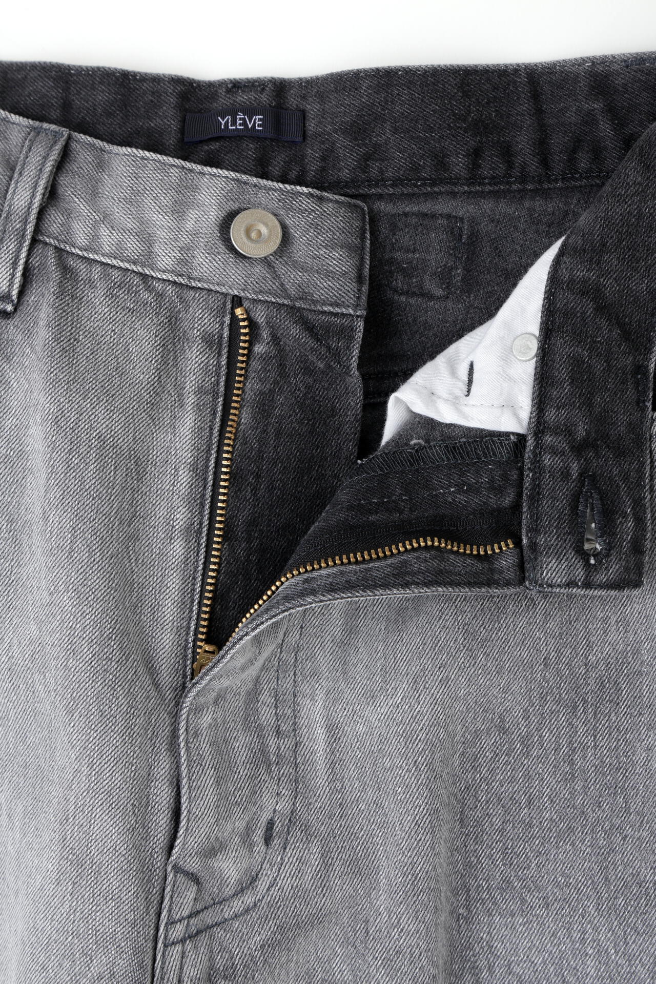 YLEVE / 13.5oz DENIM HIGH WAIST WIDE FADE