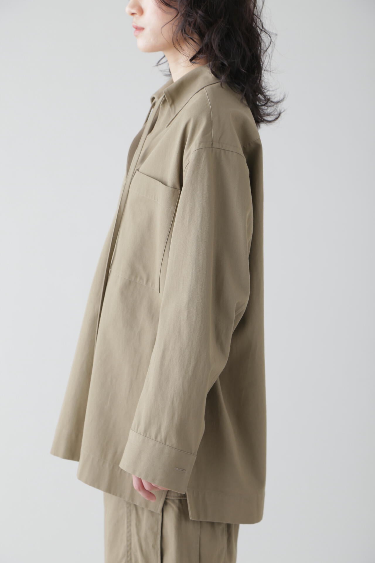 YLEVE / COTTON LINEN HIGH TWIST GABARDINE TUNIC