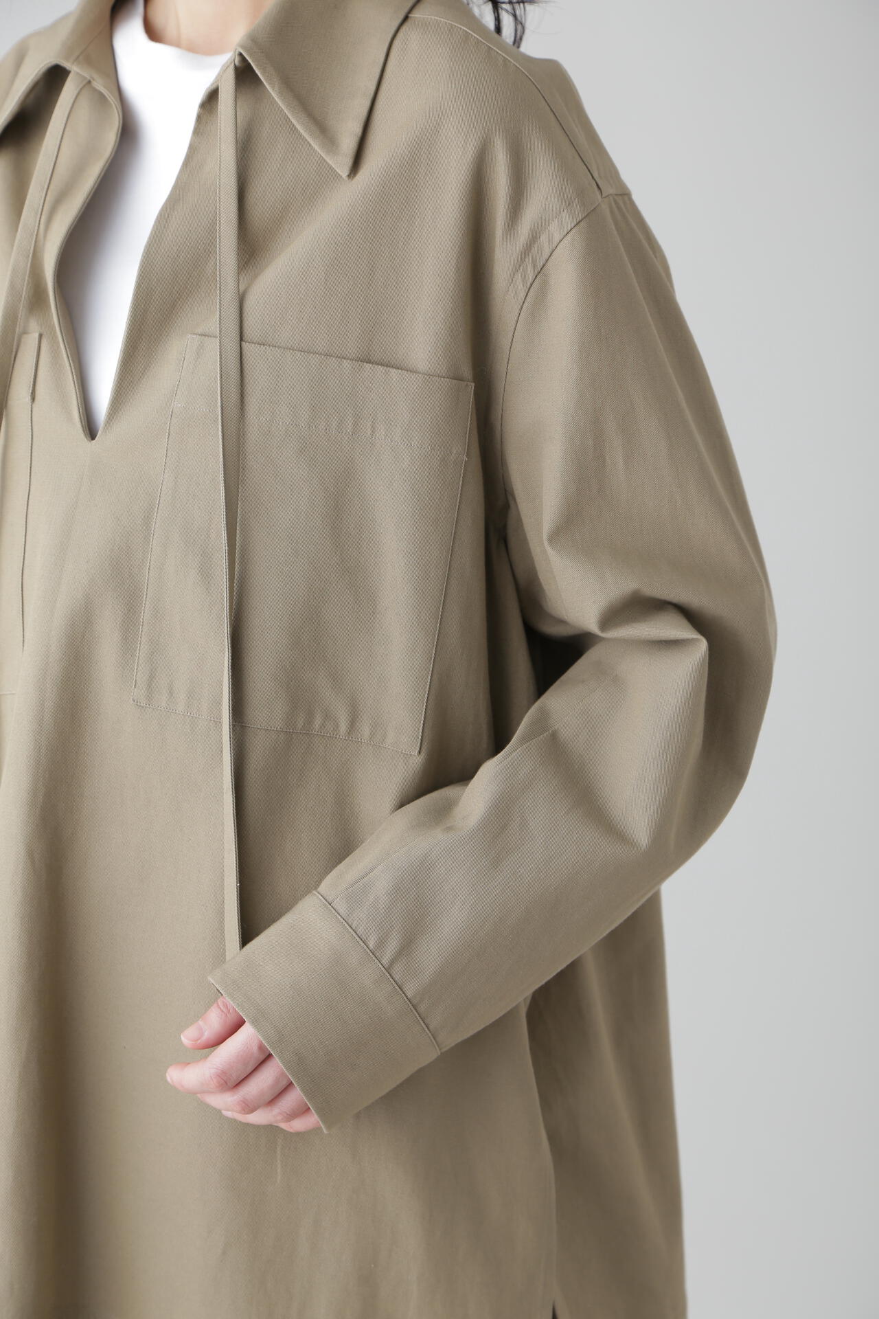 YLEVE / COTTON LINEN HIGH TWIST GABARDINE TUNIC