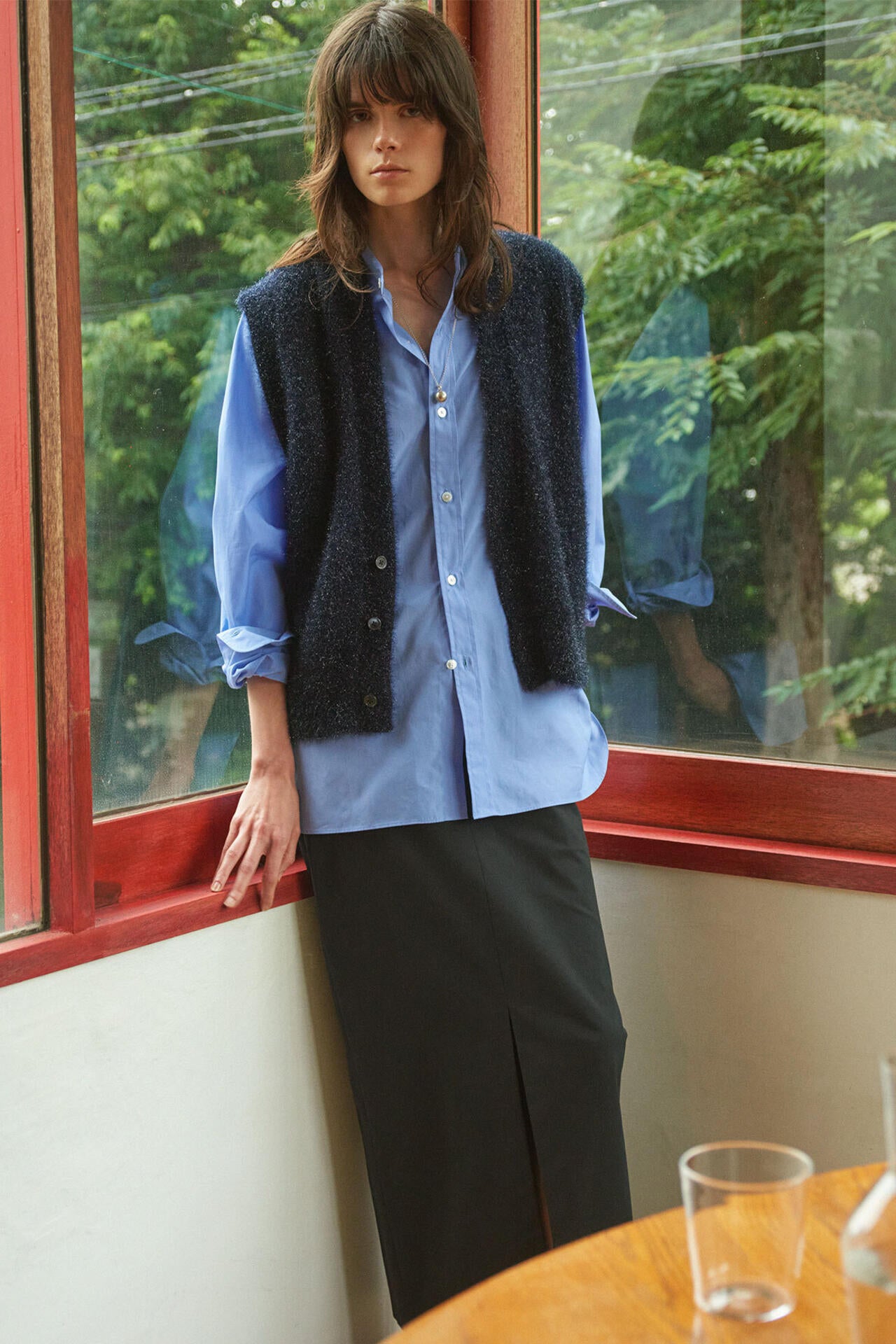 YLEVE / COTTON NYLON STRETCH WEATHER SKIRT