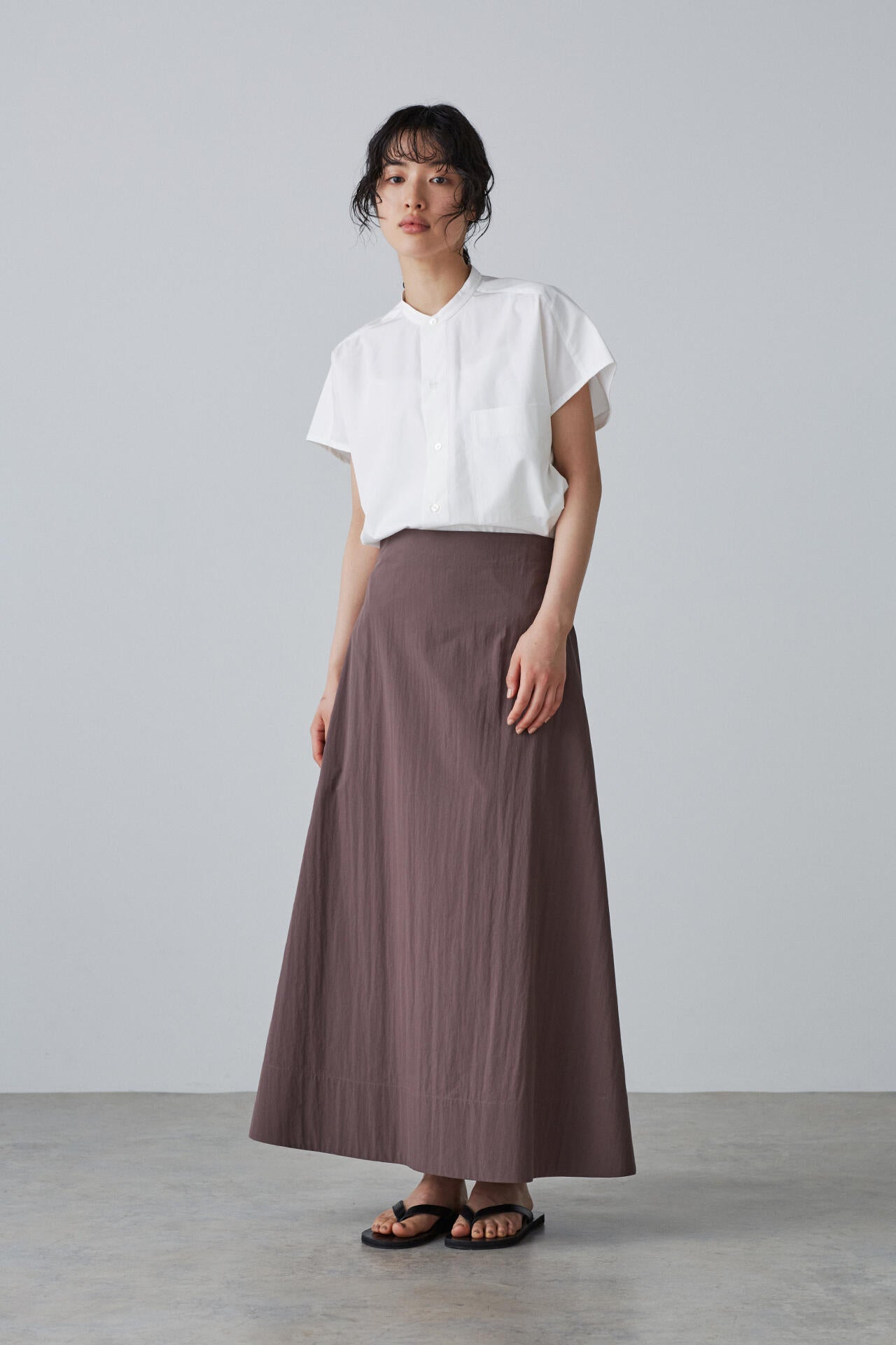 YLEVE / COTTON NYLON TYPEWRITHER SKIRT