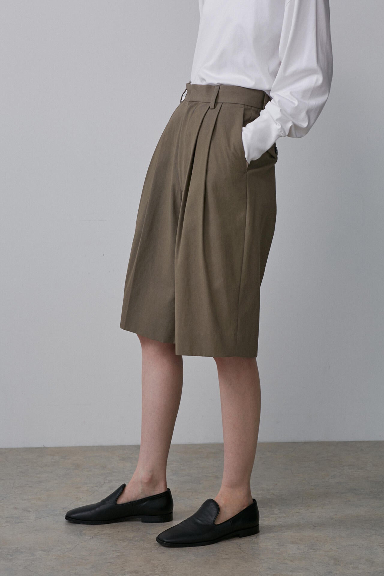 YLEVE / COTTON VOILE GABARDINE NIDOM SHORTS