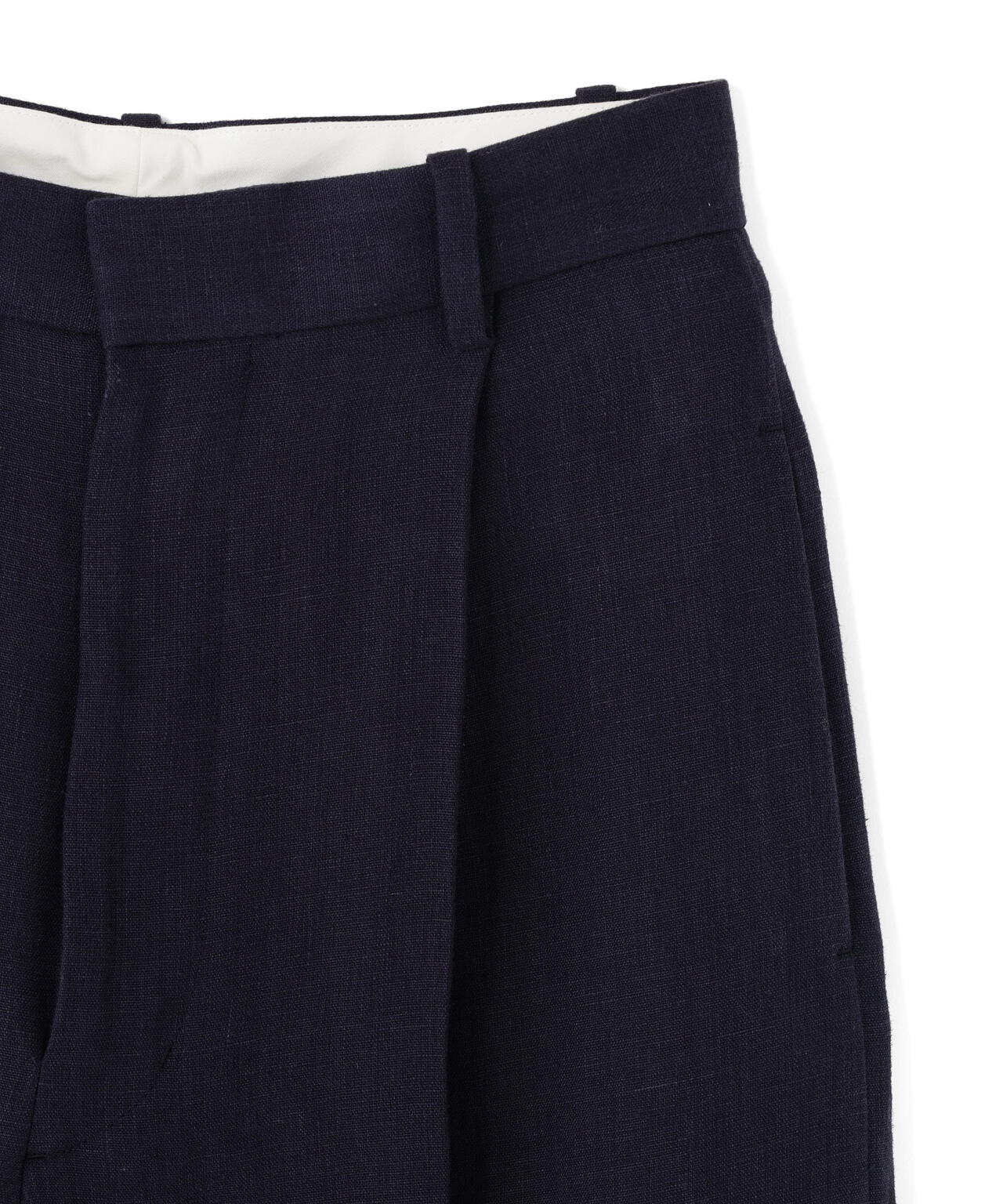 YLEVE / LINEN DOUBLE CLOTH TROUSERS