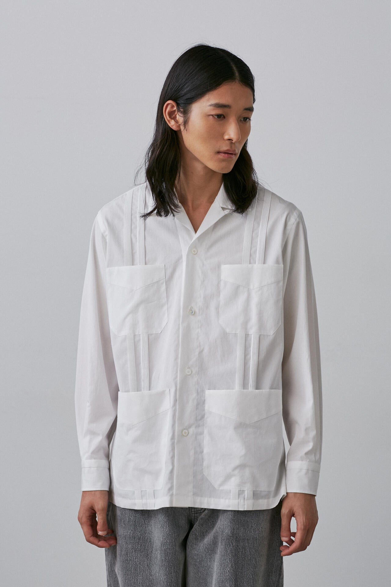 BOURRIENNE × YLEVE / COTTON TYPEWRITER CUBAN SH / WA