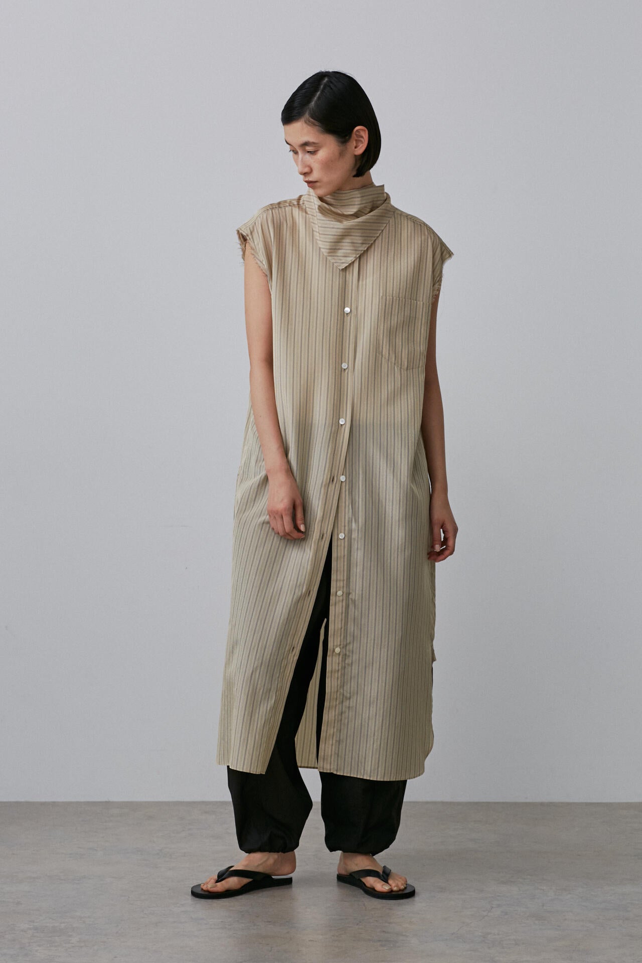 YLEVE / ACETATE CUPRA STRIPE SH/OP