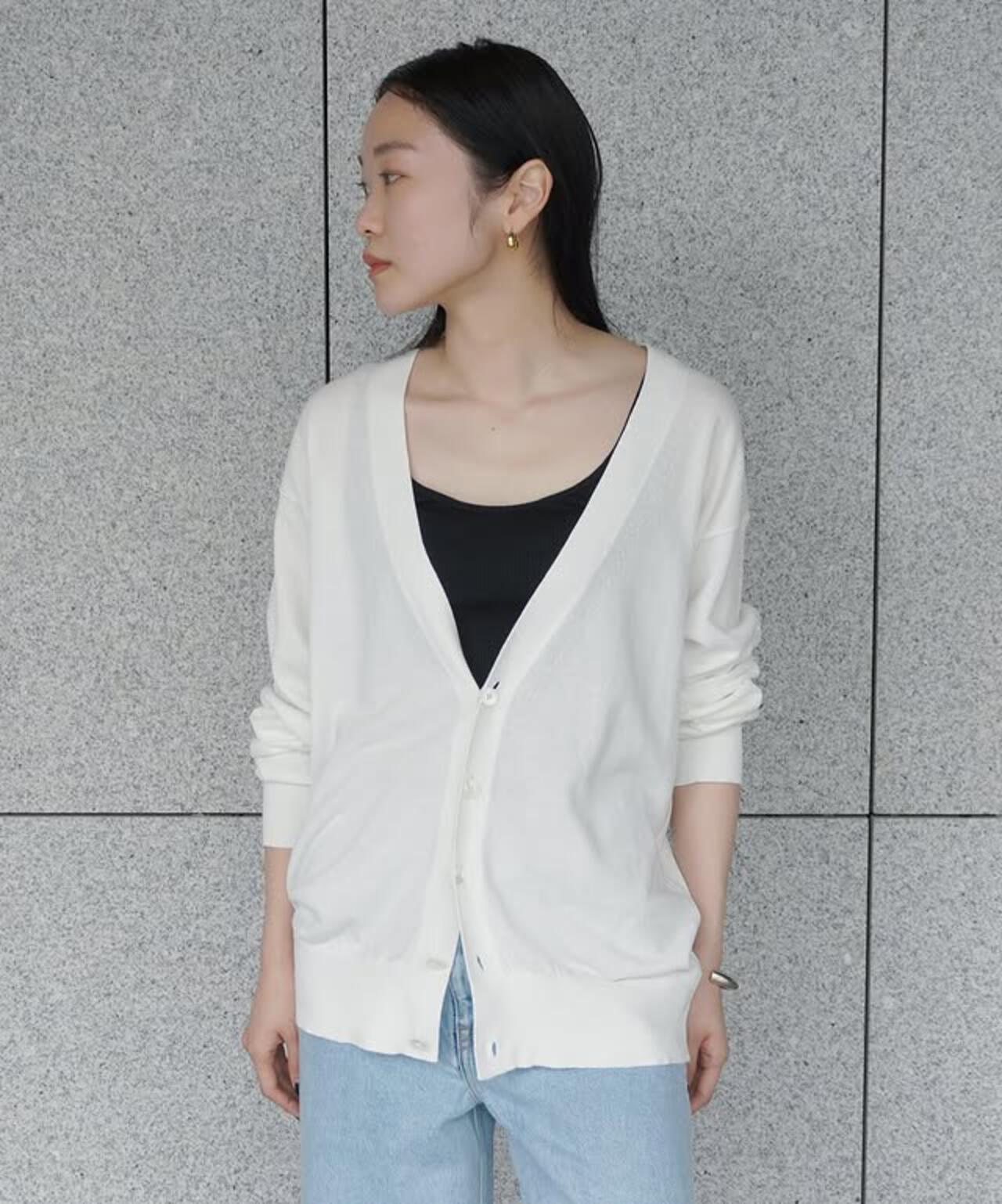 YLEVE / WASHI COTTON KNIT CARDIGAN