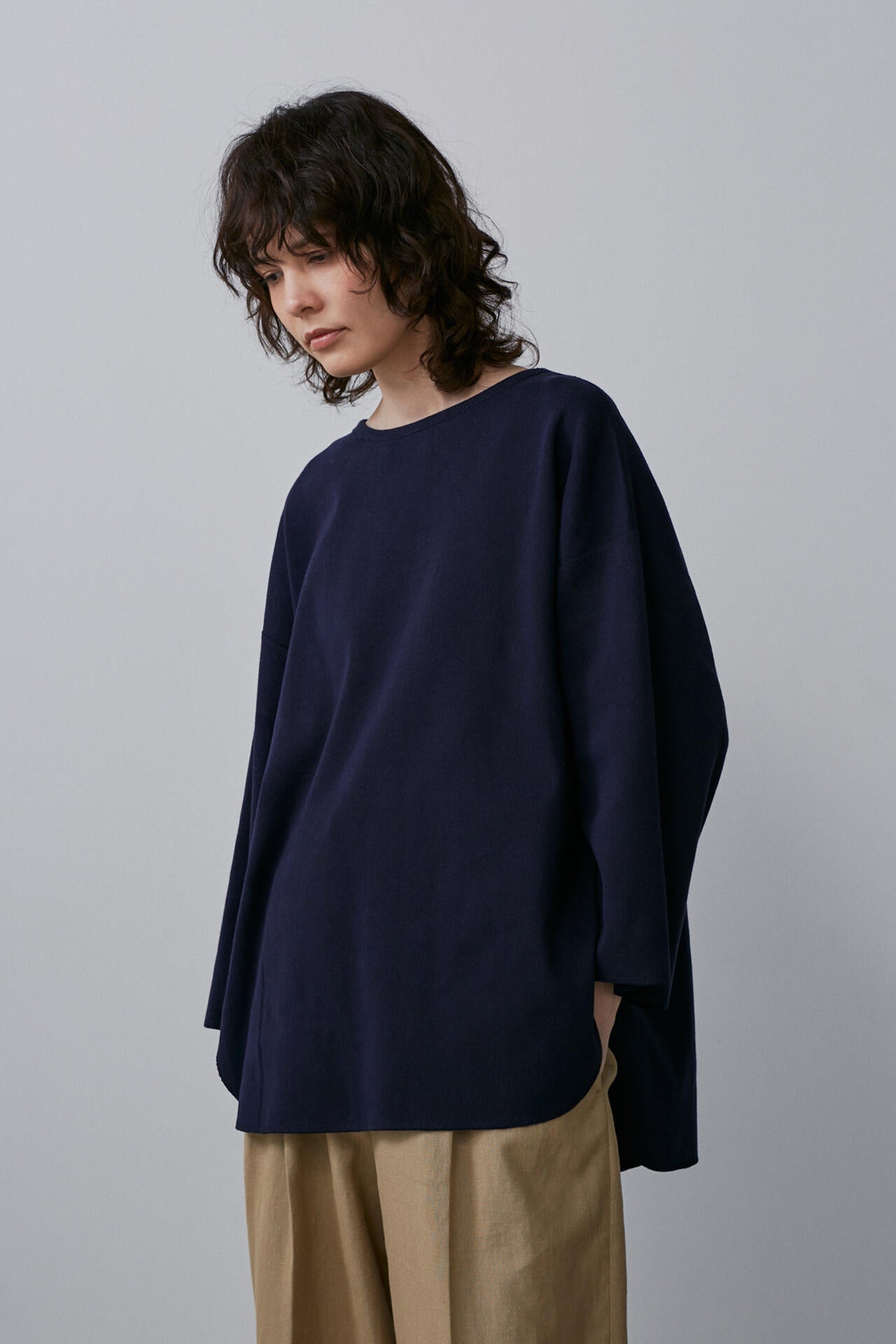YLEVE / COTTON RIB PULLOVER BIG
