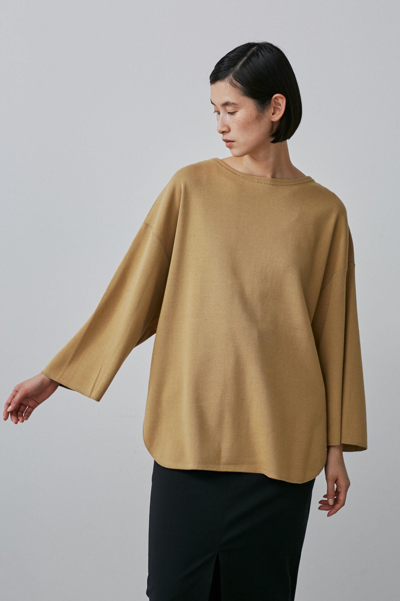YLEVE / COTTON RIB PULLOVER BIG