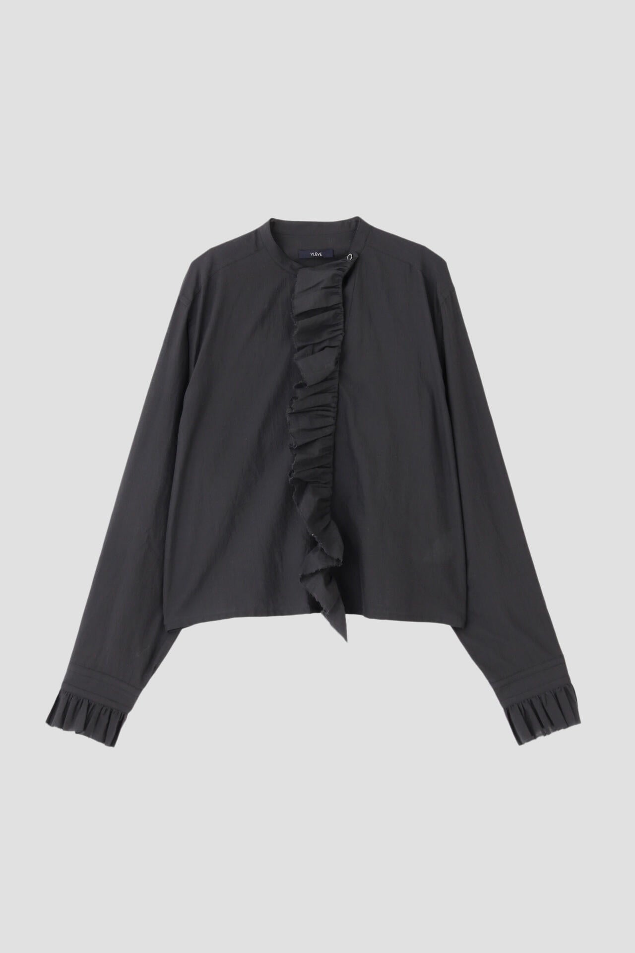 YLEVE / COTTON LAWN RUFFLED BL
