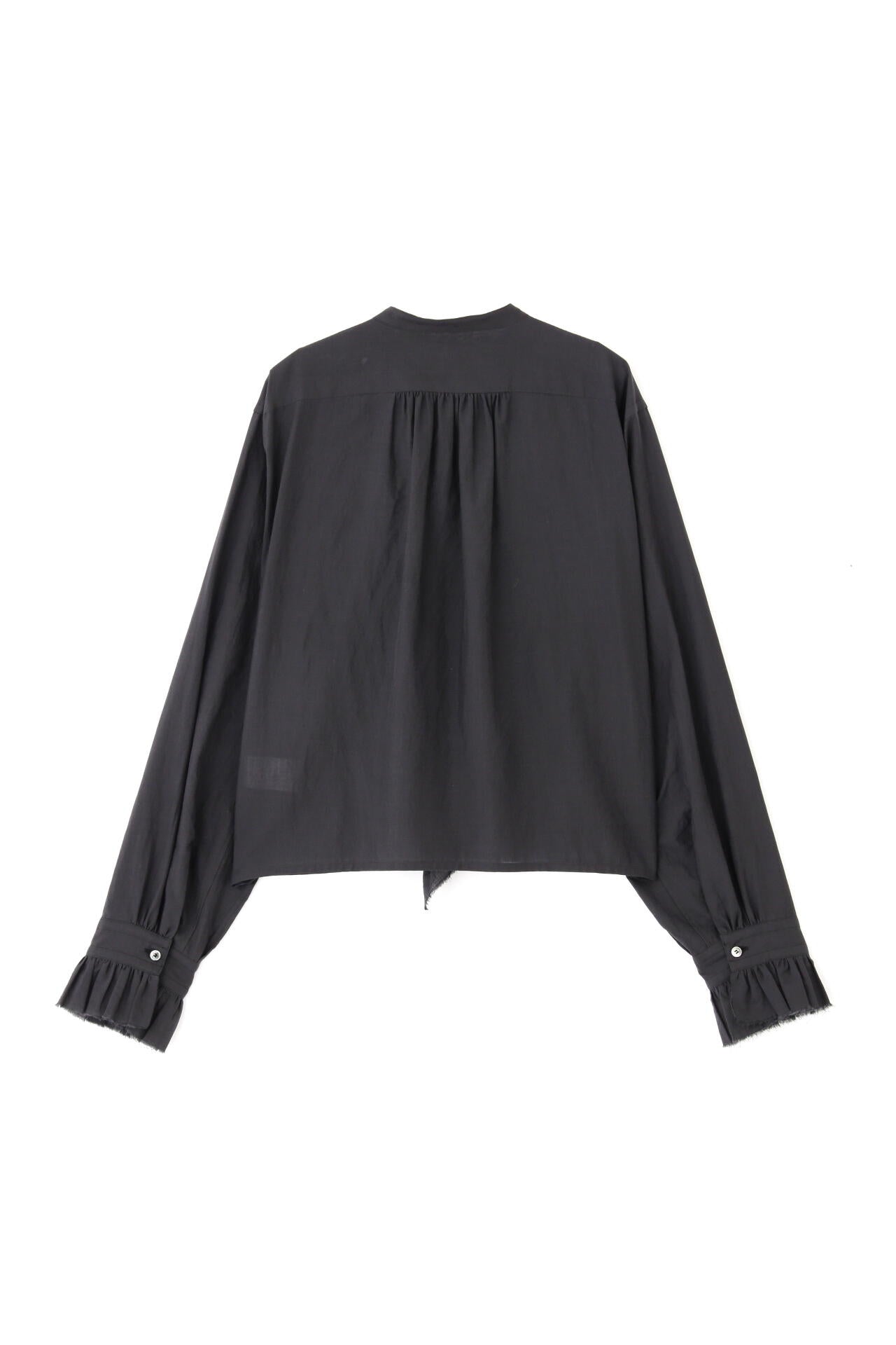 YLEVE / COTTON LAWN RUFFLED BL