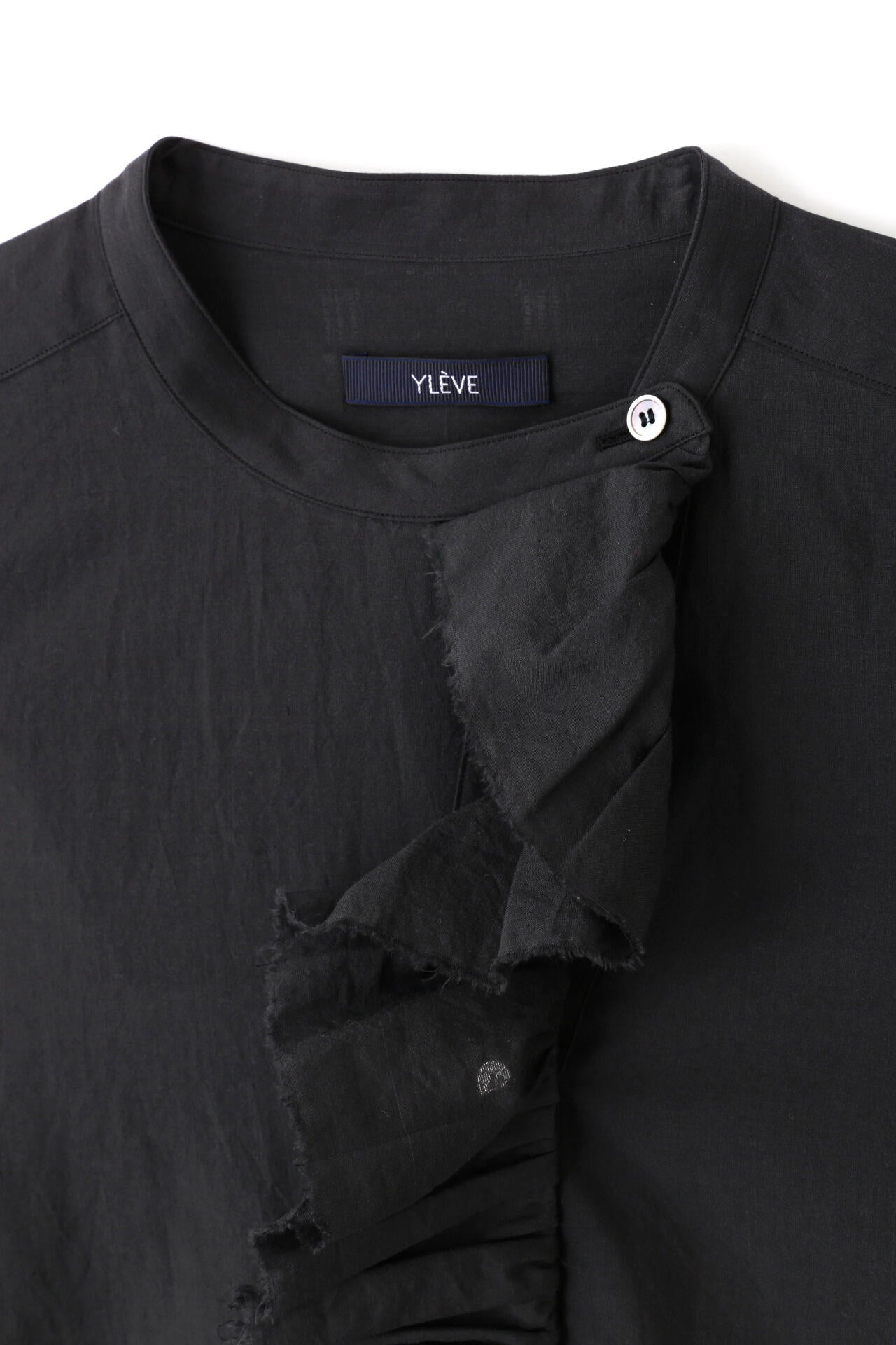 YLEVE / COTTON LAWN RUFFLED BL