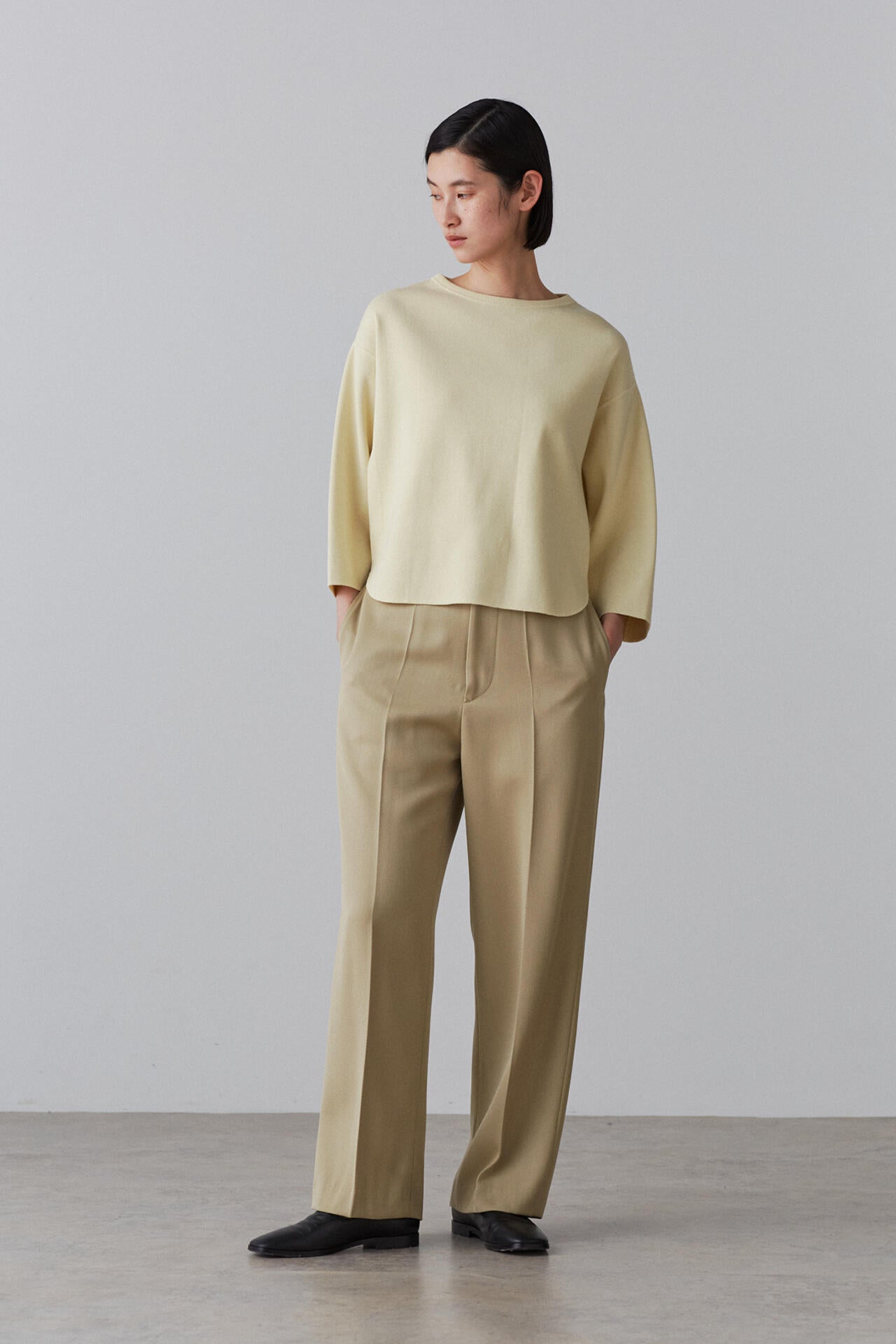 YLEVE / COTTON RIB PULLOVER