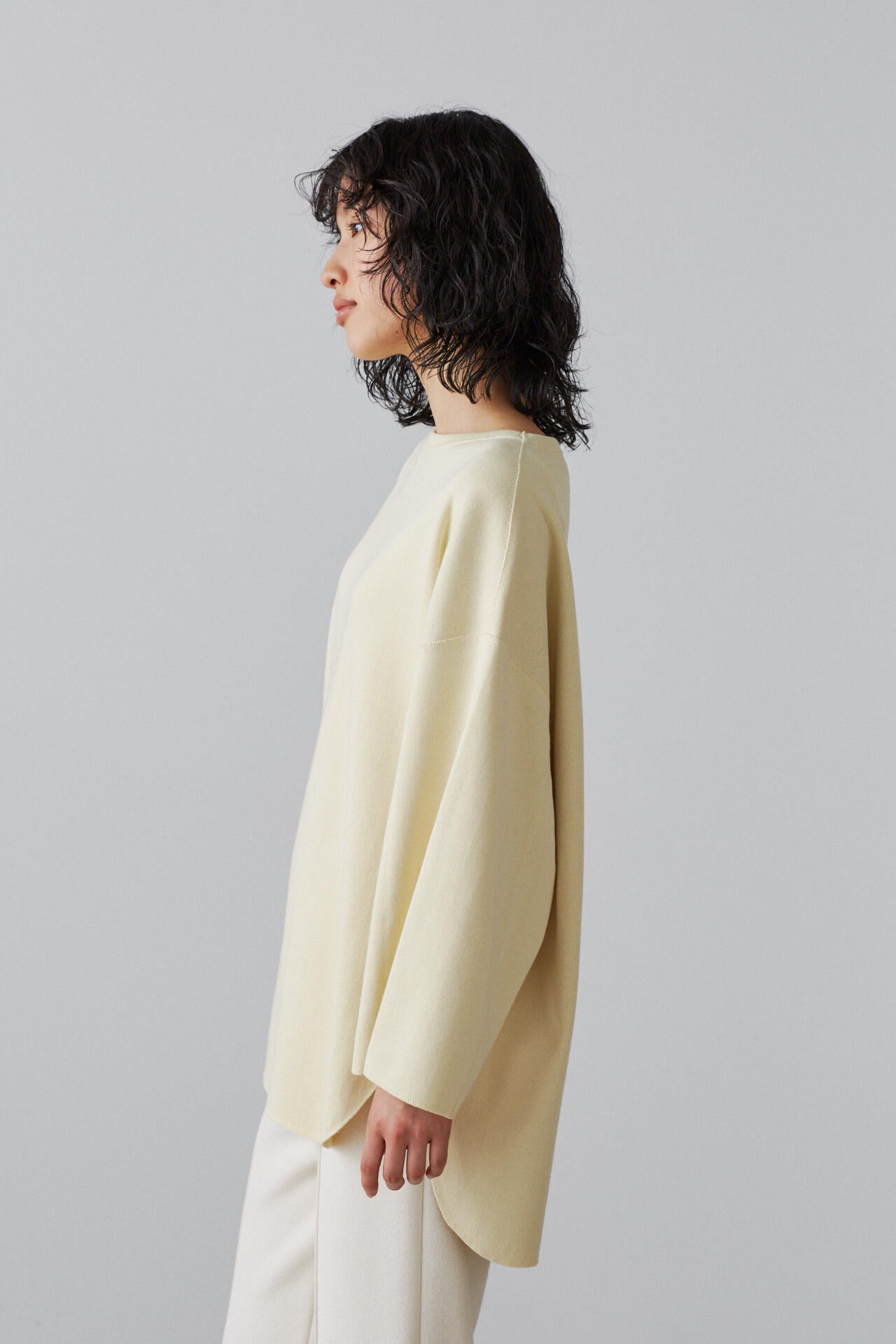YLEVE / COTTON RIB PULLOVER BIG