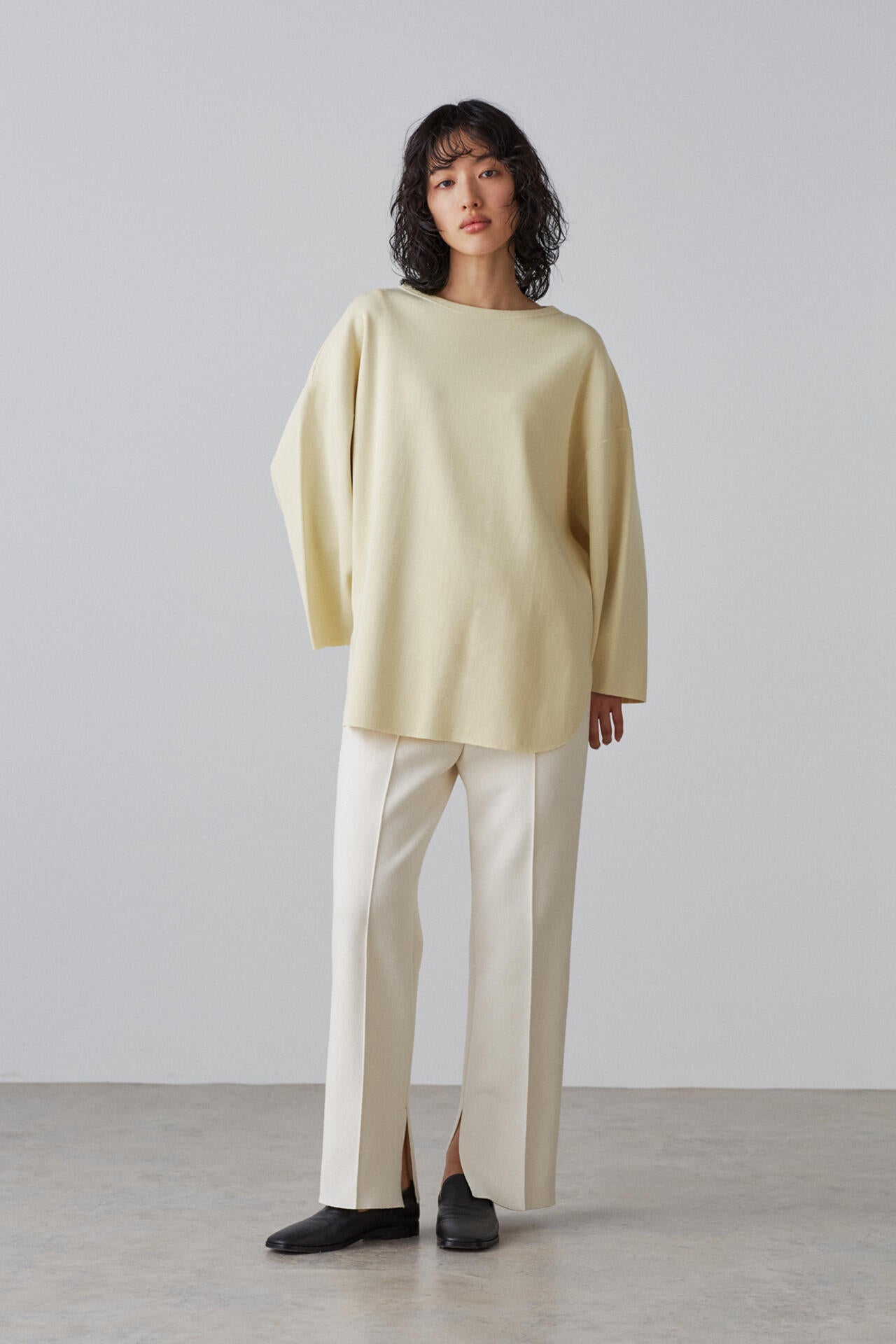 YLEVE / COTTON RIB PULLOVER BIG