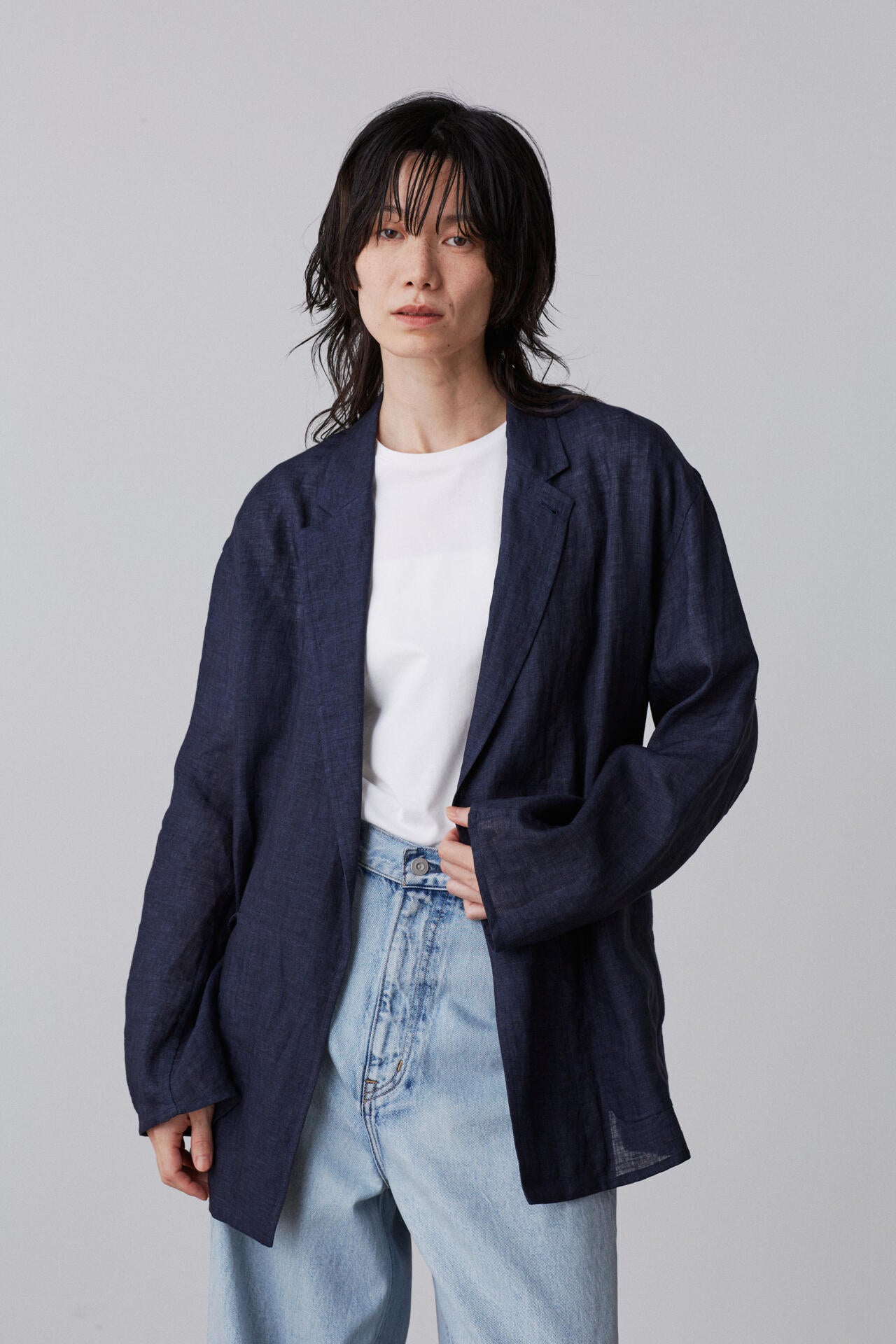 YLEVE / LINEN POPLIN JACKET