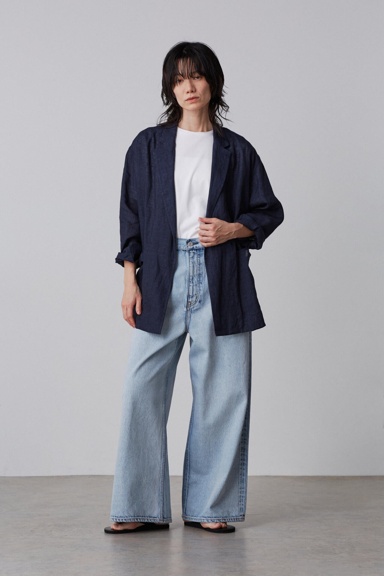 YLEVE / LINEN POPLIN JACKET