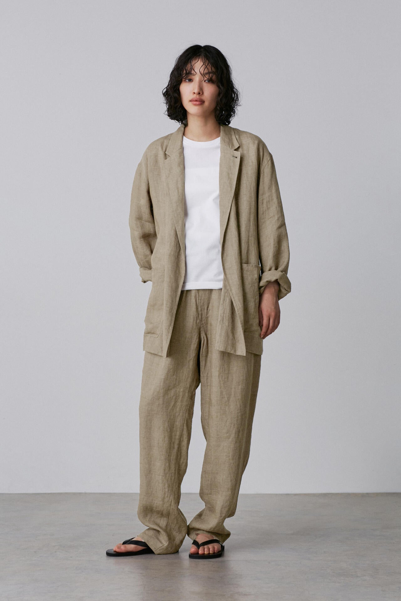 YLEVE / LINEN POPLIN JACKET