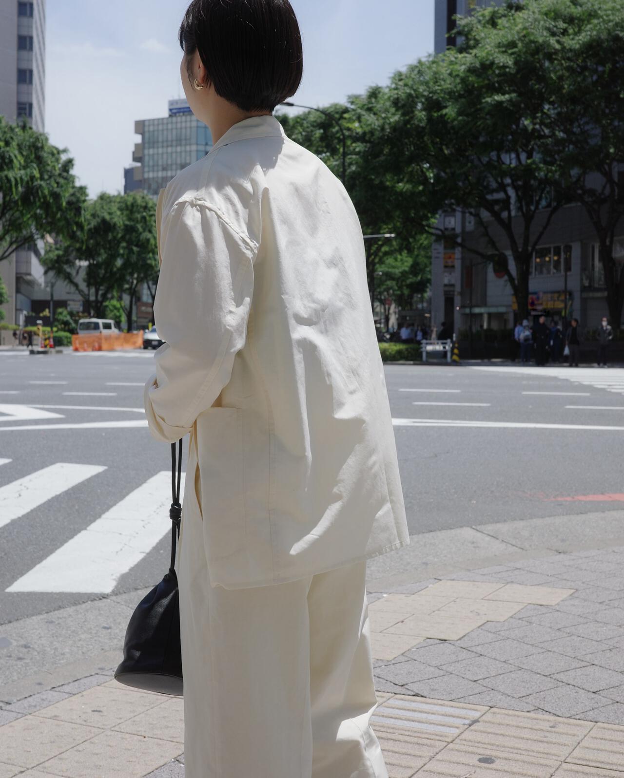 YLEVE / SILK COTTON CLOTH BIO SUEDE JACKET