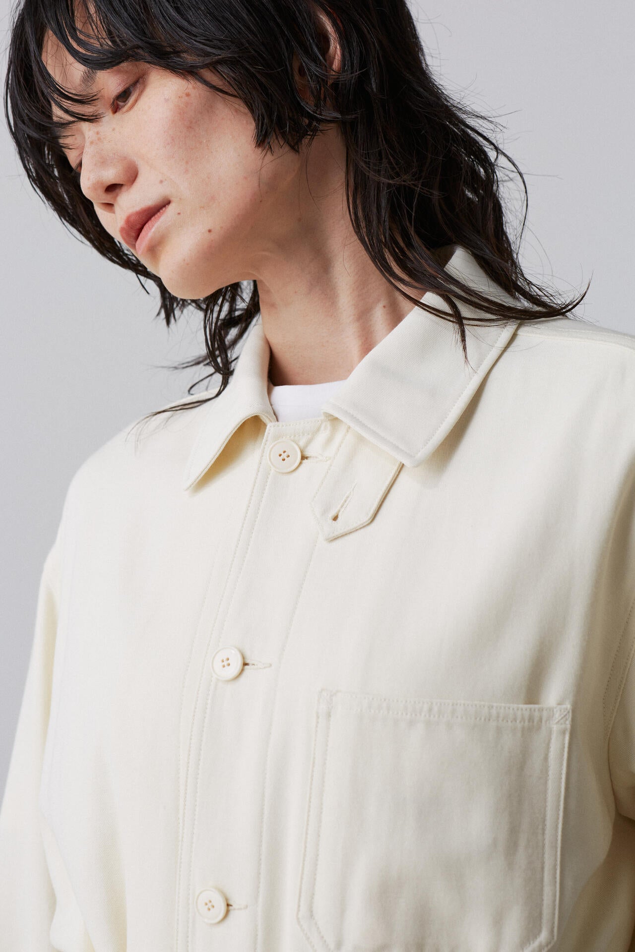 YLEVE / VISCOSE COTTON COVERALL JACKET