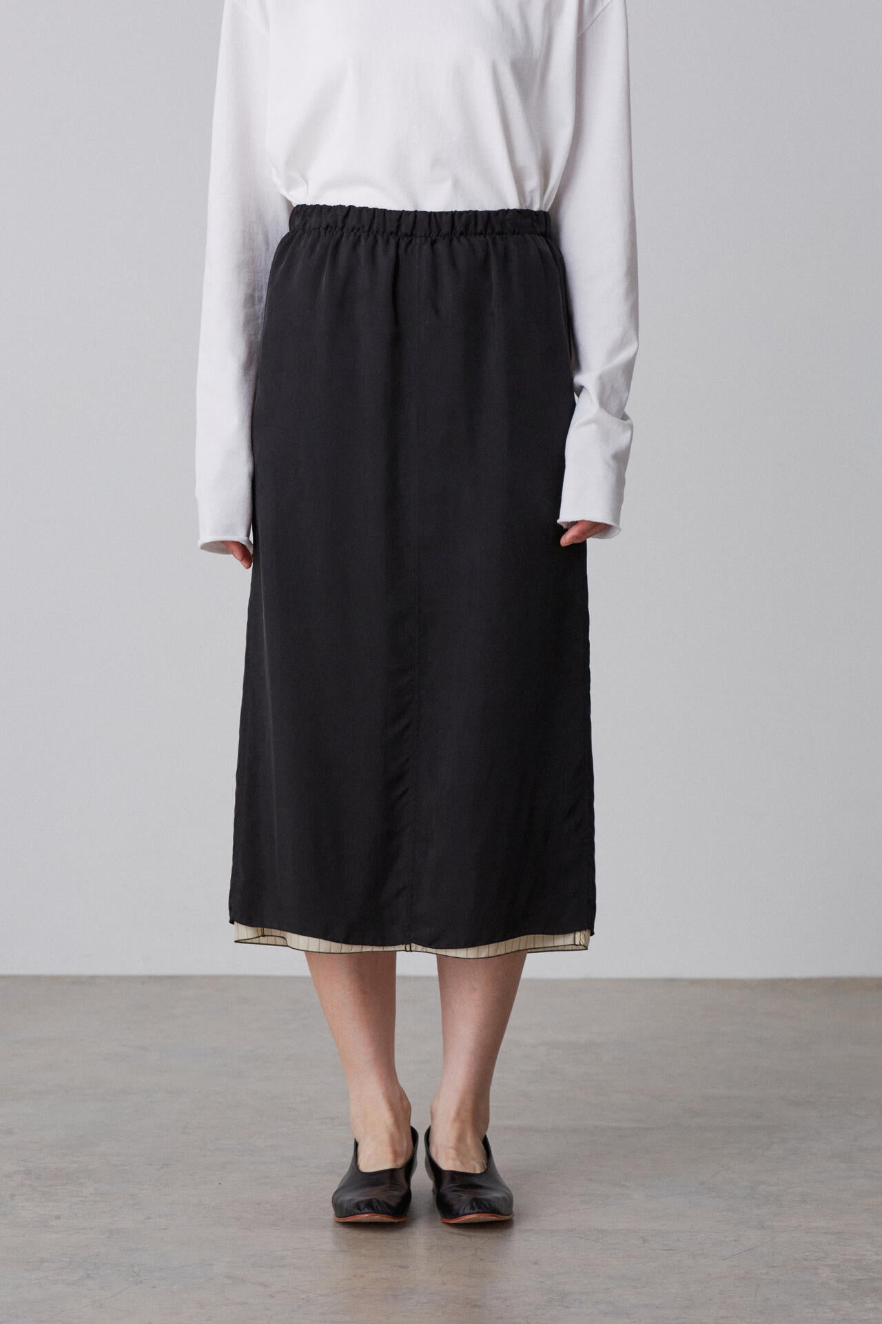 YLEVE / CUPRA TWILL SKIRT