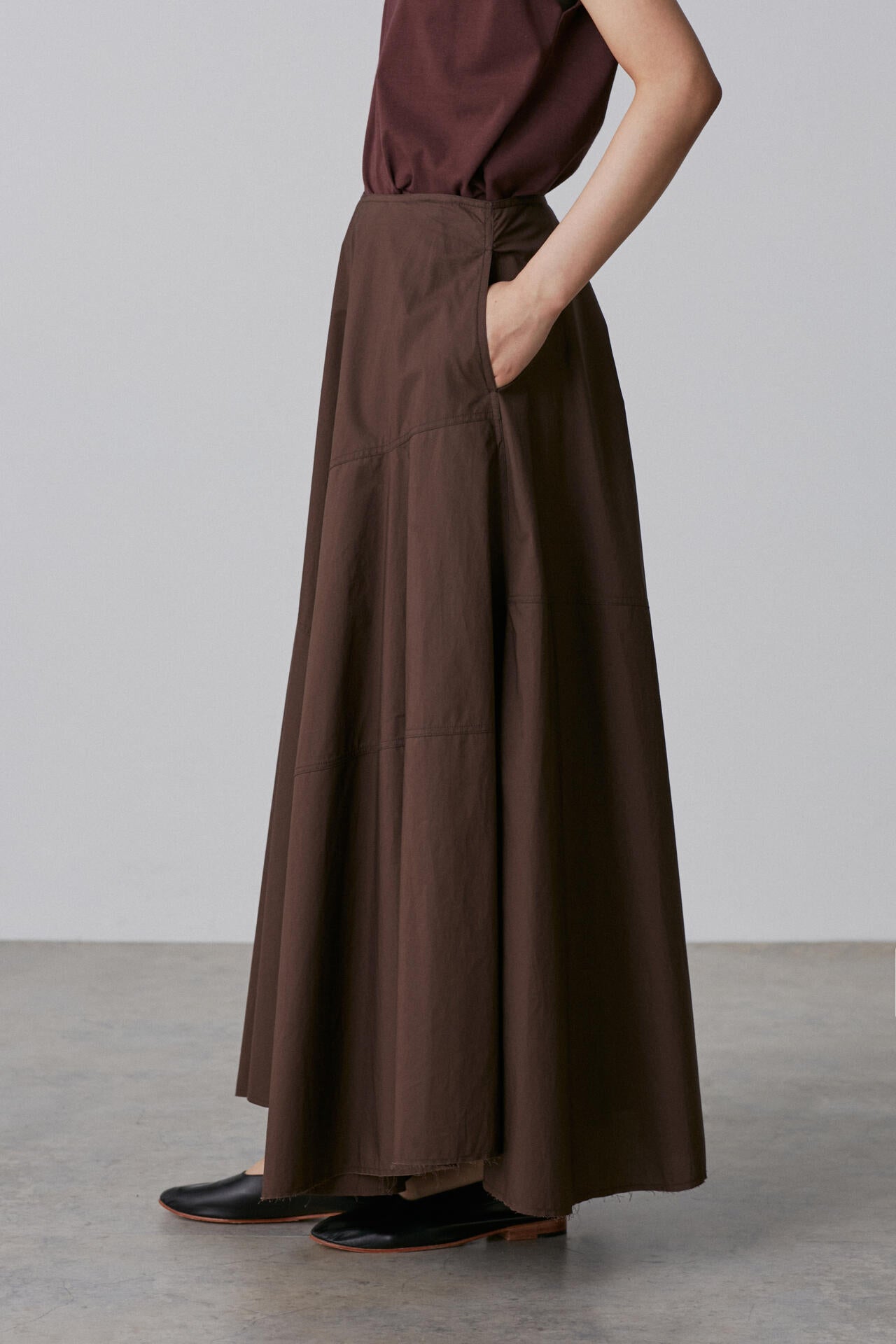 YLEVE / SUVIN COTTON TYPEWRITER SKIRT