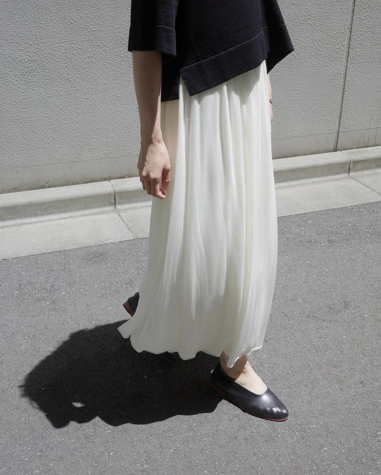 YLEVE / CASHMERE SILK SHEER JERSEY SKIRT