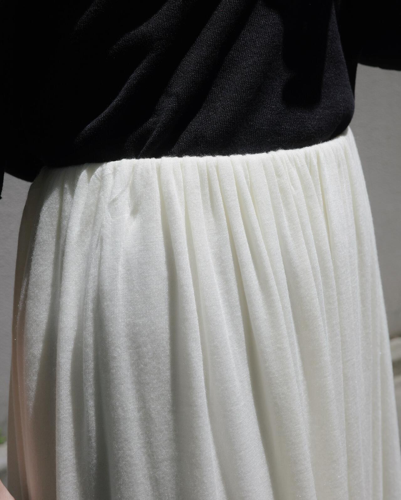 YLEVE / CASHMERE SILK SHEER JERSEY SKIRT