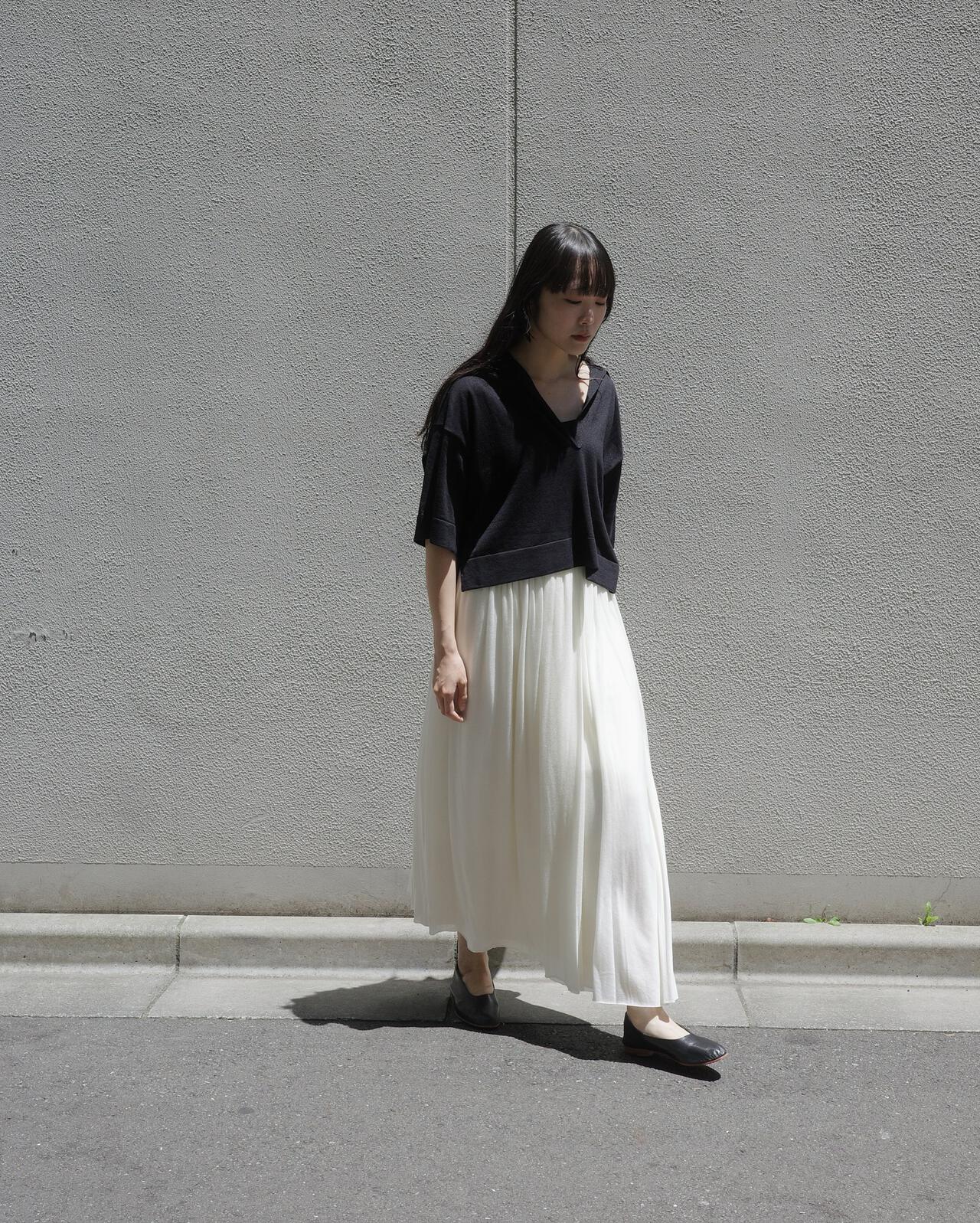 YLEVE / CASHMERE SILK SHEER JERSEY SKIRT