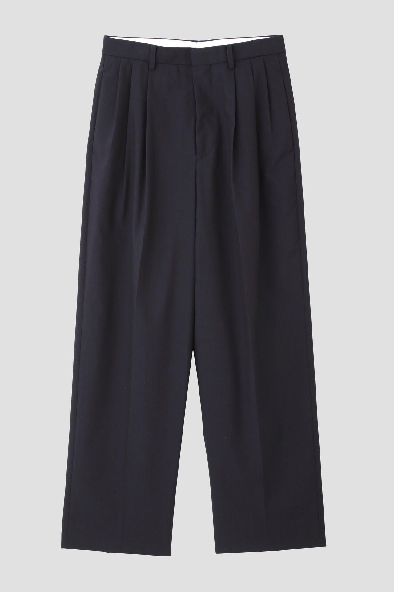 YLEVE / WOOL CHAMBRAY TROUSERS