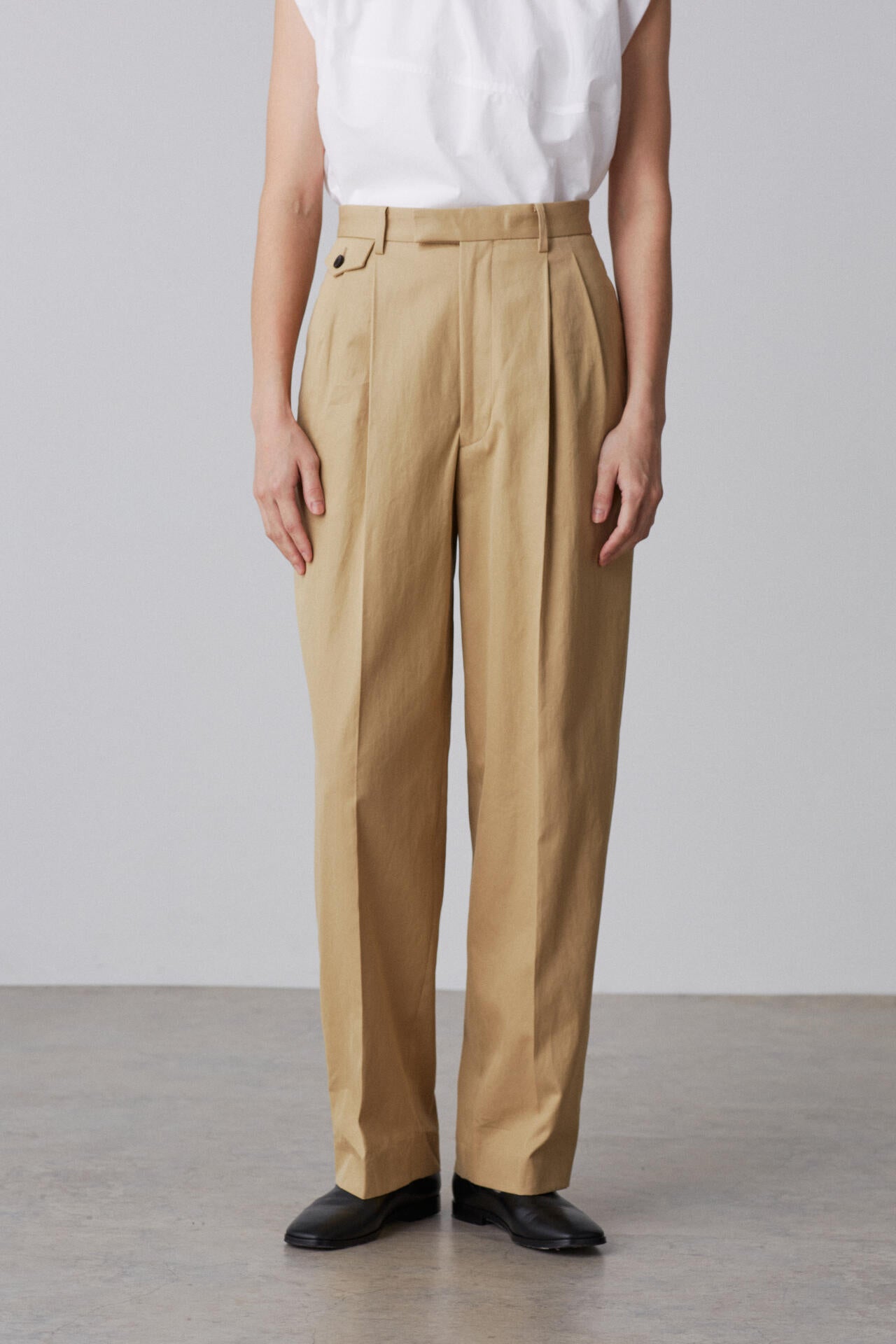 YLEVE / HIGHCOUNT DRY GABA TROUSERS