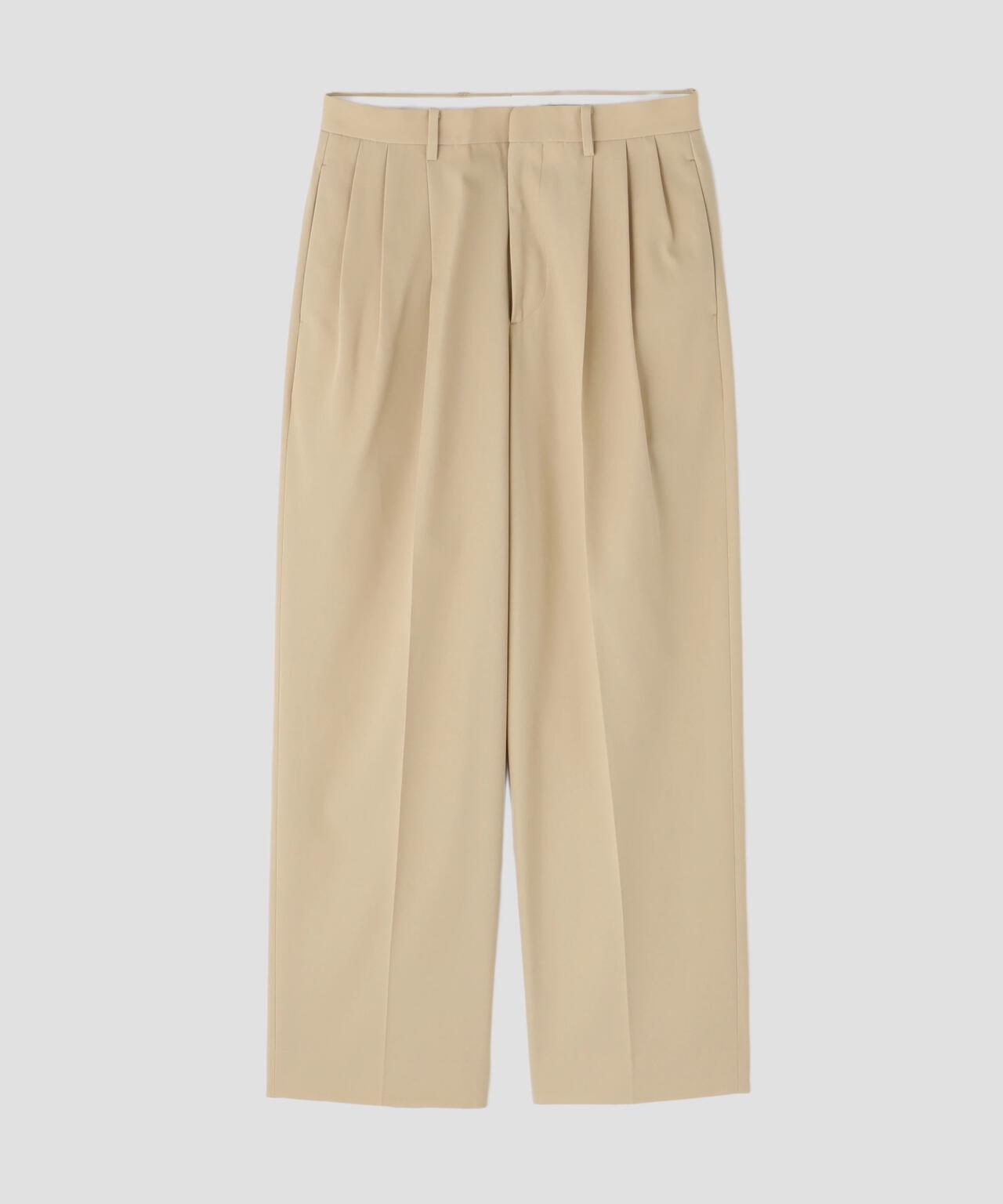 YLEVE / HIGH TWISTED COTTON GABA TROUSERS