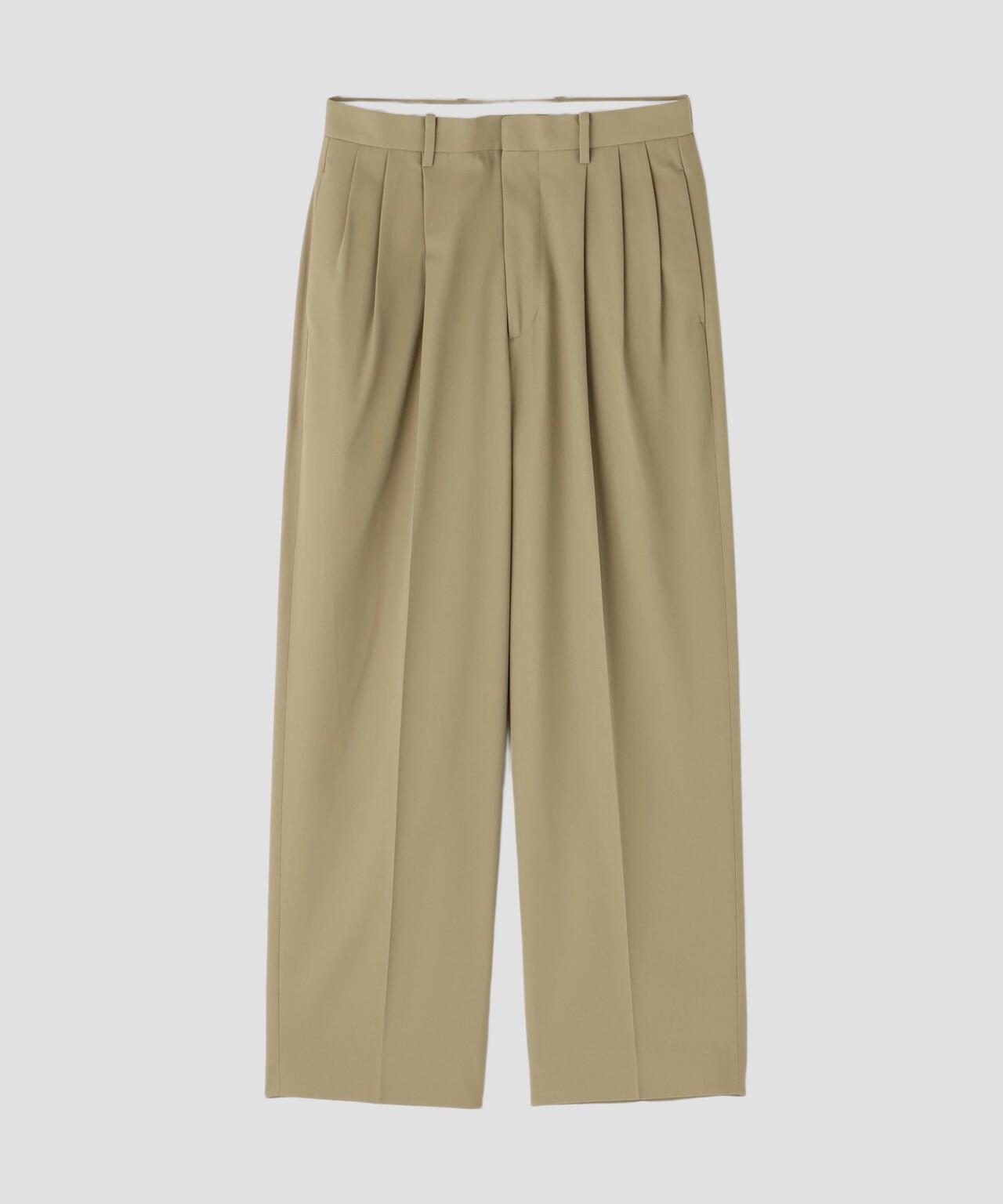 YLEVE / HIGH TWISTED COTTON GABA TROUSERS