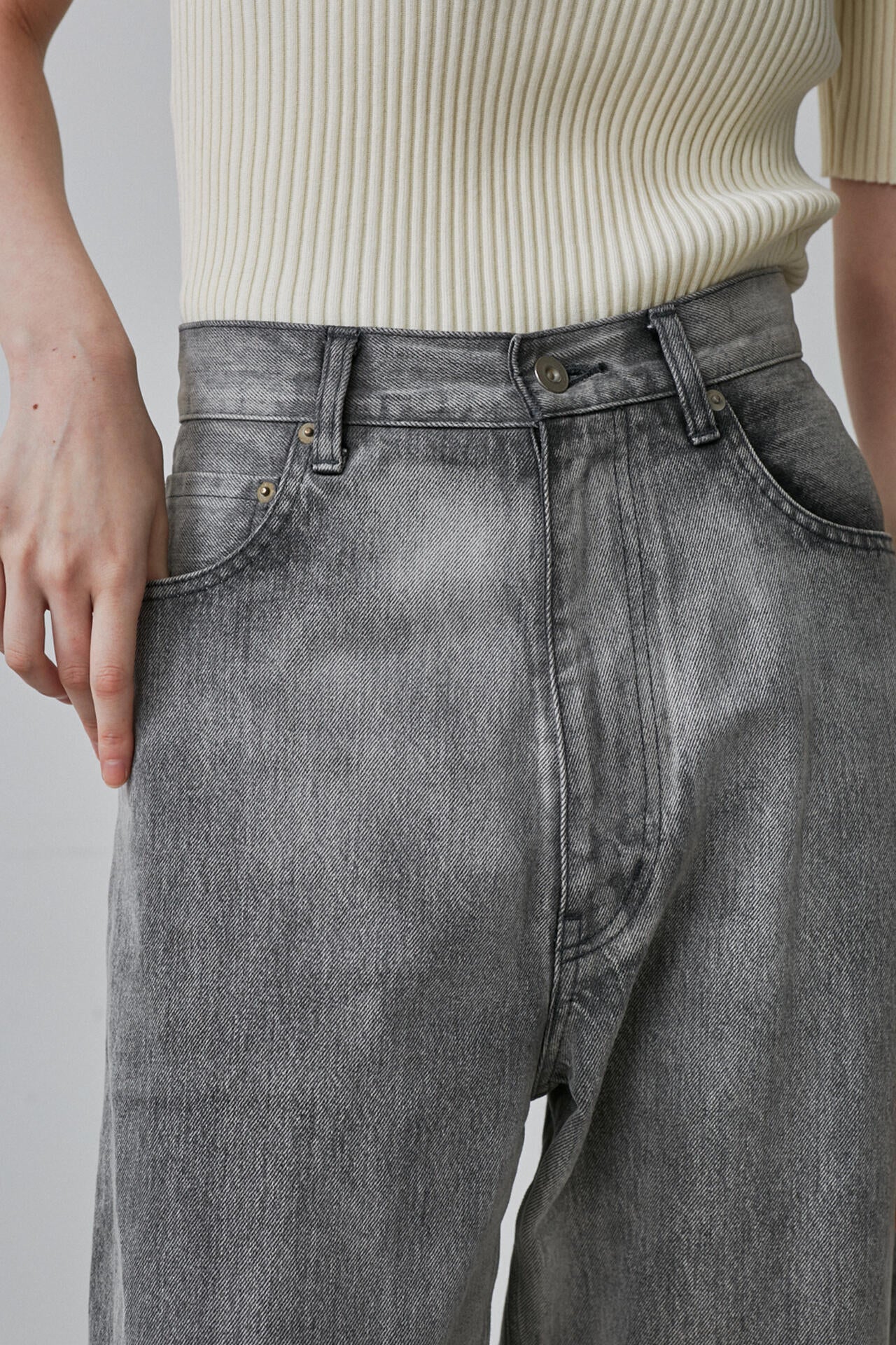 YLEVE / 13.5oz DENIM BAGGY FADE
