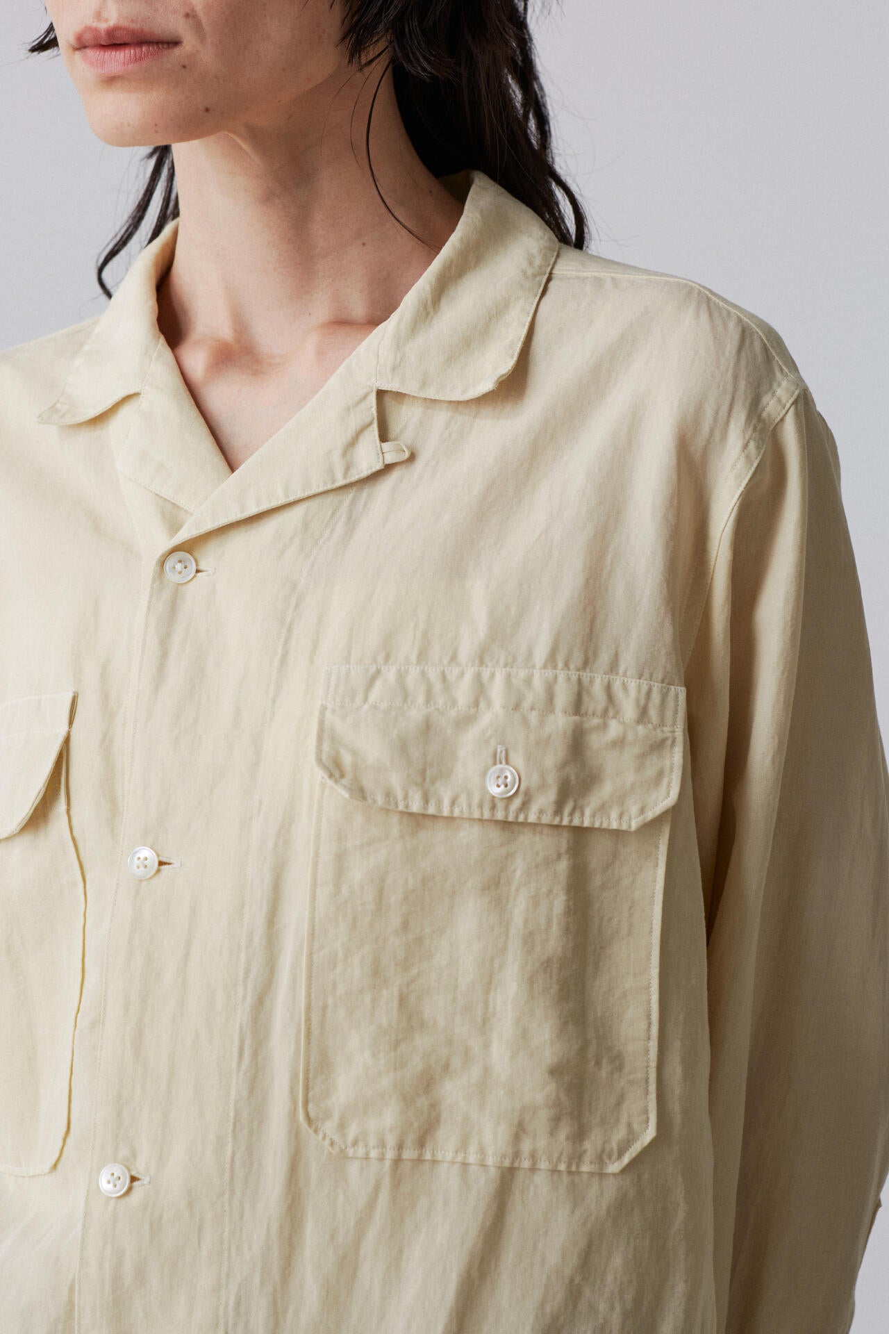 YLEVE / COTTON RAMIE BROAD SHIRT