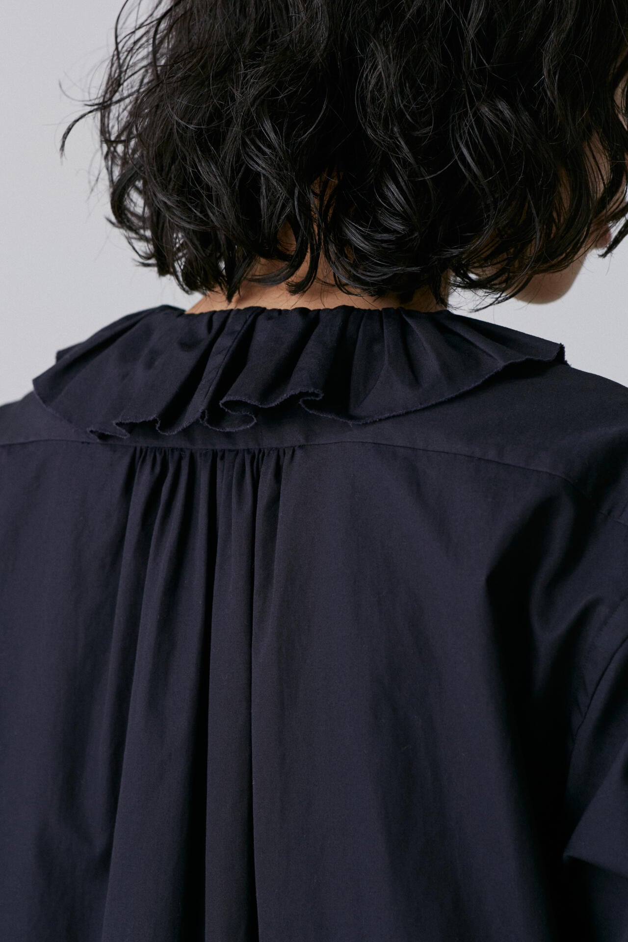 YLEVE / BOURRIENNE  COTTON TYPEWRITER RUFFLE BLOUSE