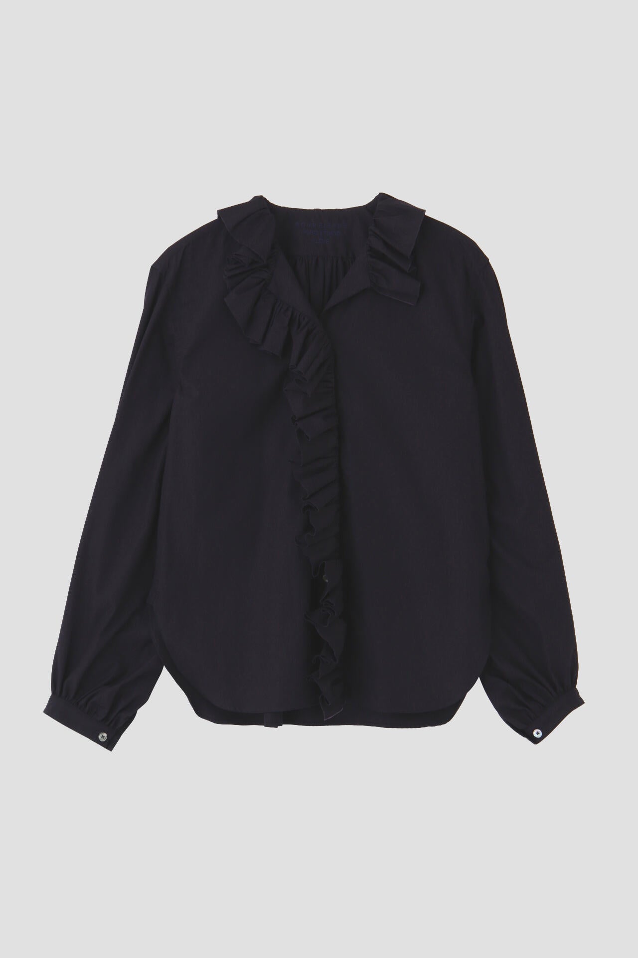 YLEVE / BOURRIENNE  COTTON TYPEWRITER RUFFLE BLOUSE