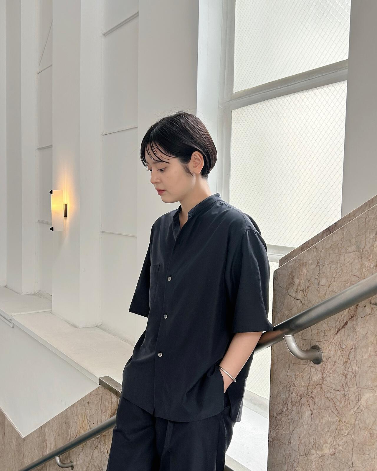 YLEVE / SILK COTTON CLOTH BIO SUEDE SHIRT