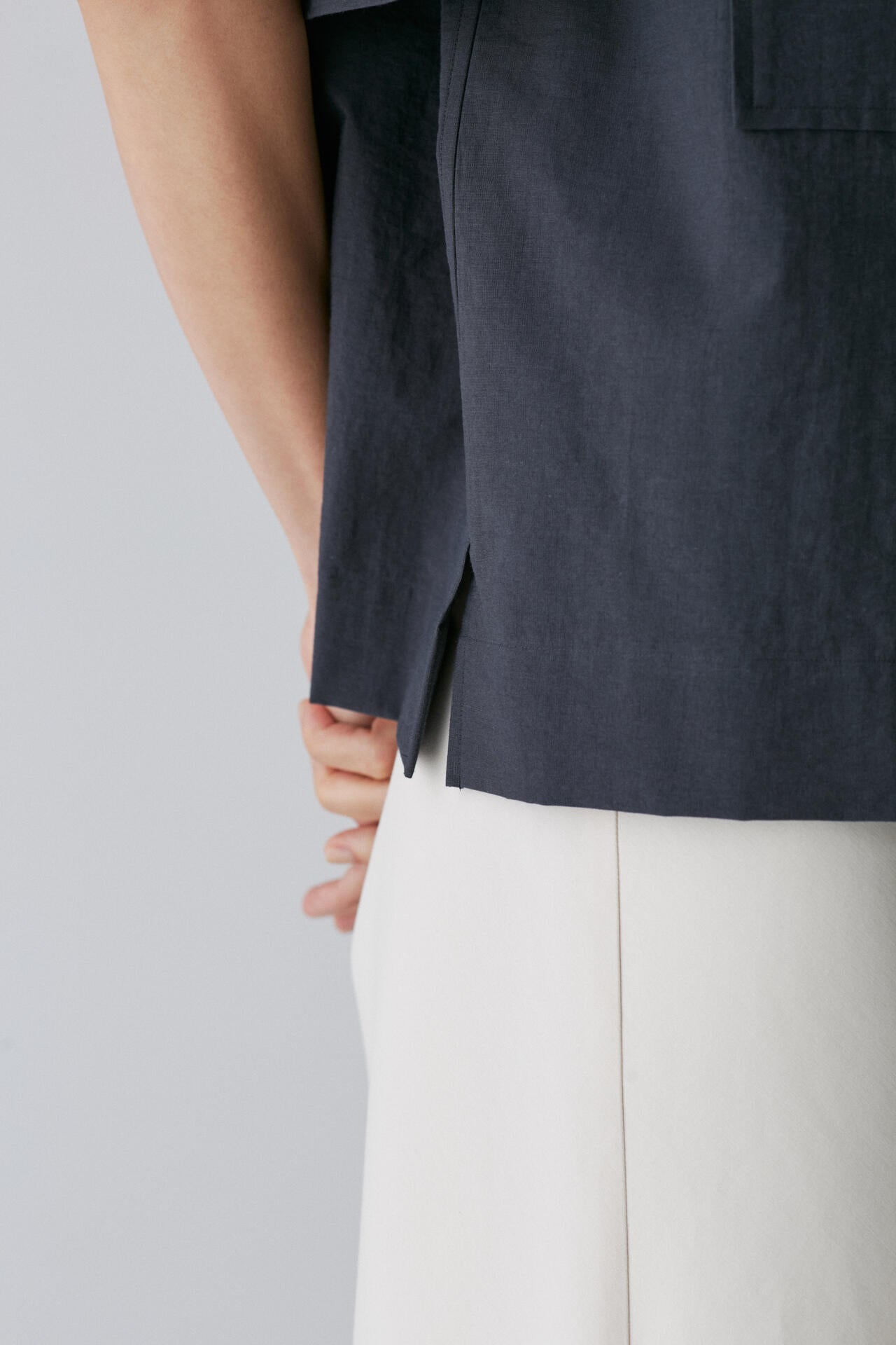 YLEVE / COTTON NYLON WASHER SHIRT