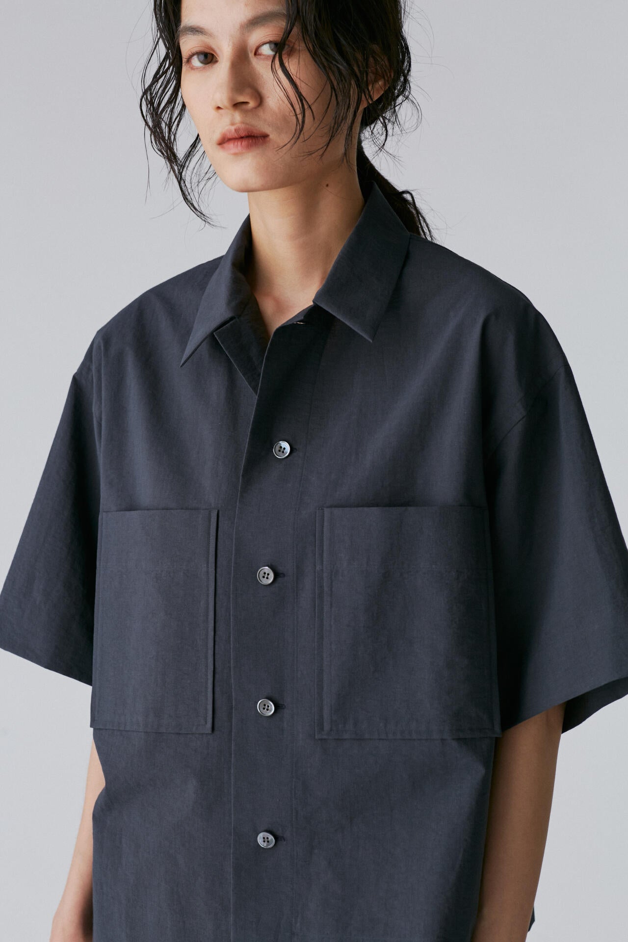 YLEVE / COTTON NYLON WASHER SHIRT