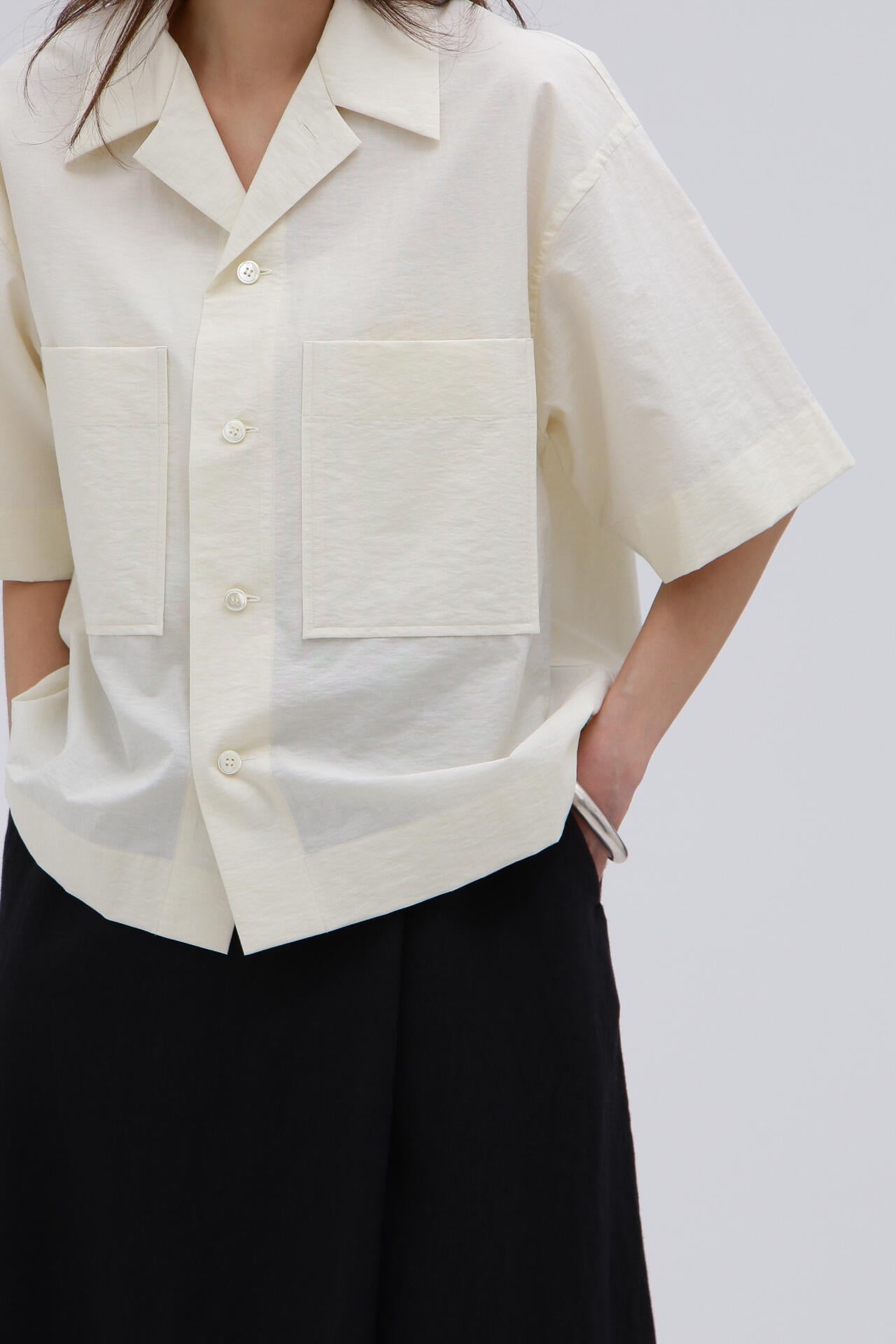 YLEVE / COTTON NYLON WASHER SHIRT