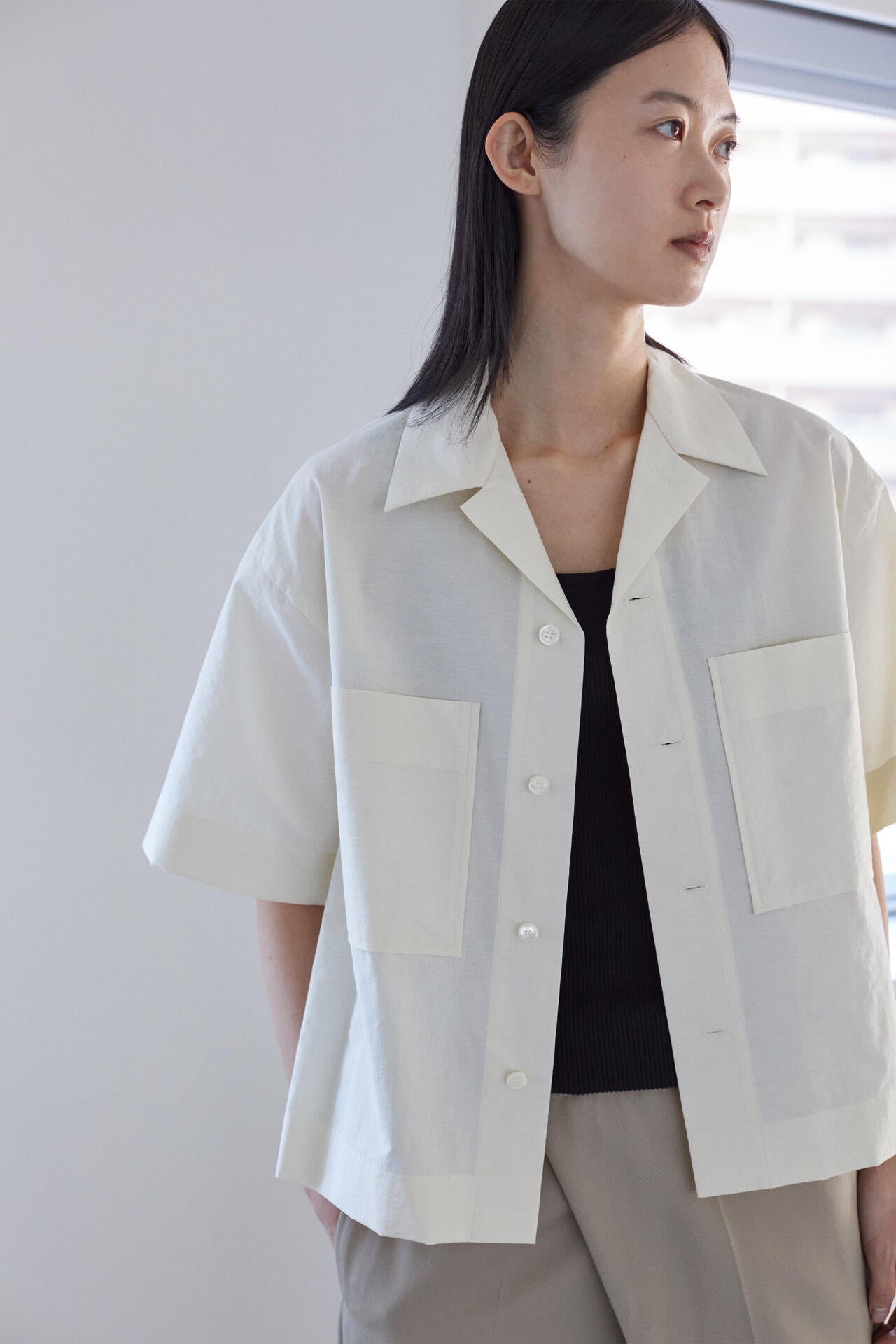 YLEVE / COTTON NYLON WASHER SHIRT