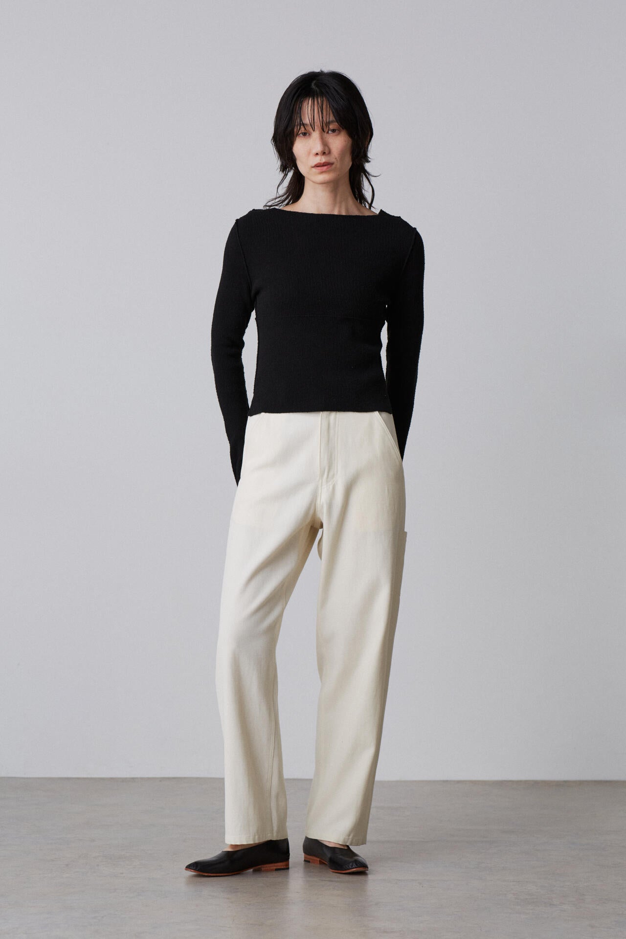 YLEVE / RAW SILK NEP KNIT PULL OVER