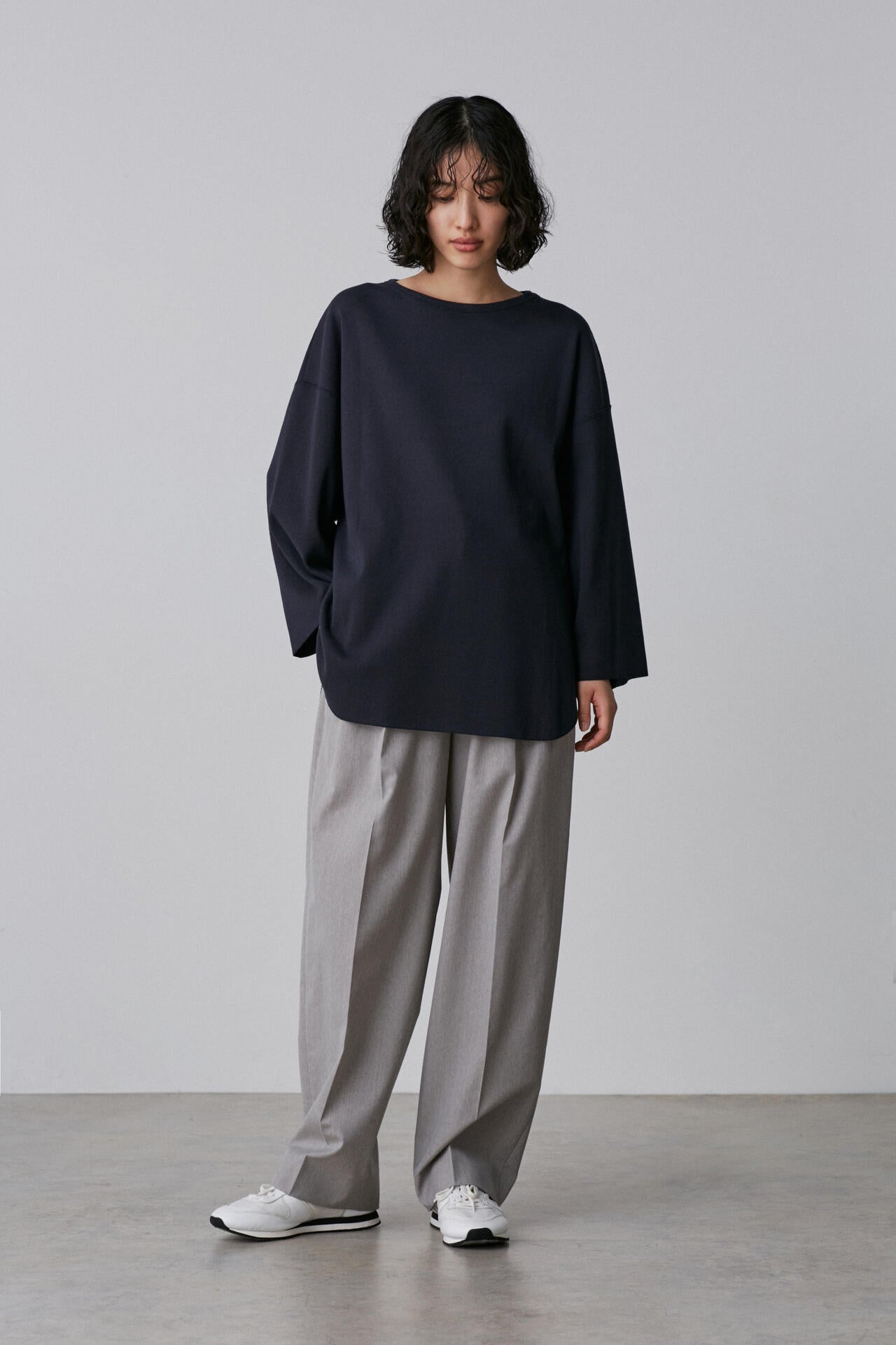 YLEVE / COTTON RIB PULL OVER BIG
