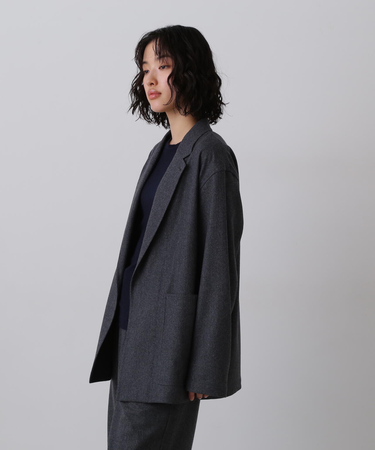 YLEVE / SUPER120's WOOL FLANNEL JACKET