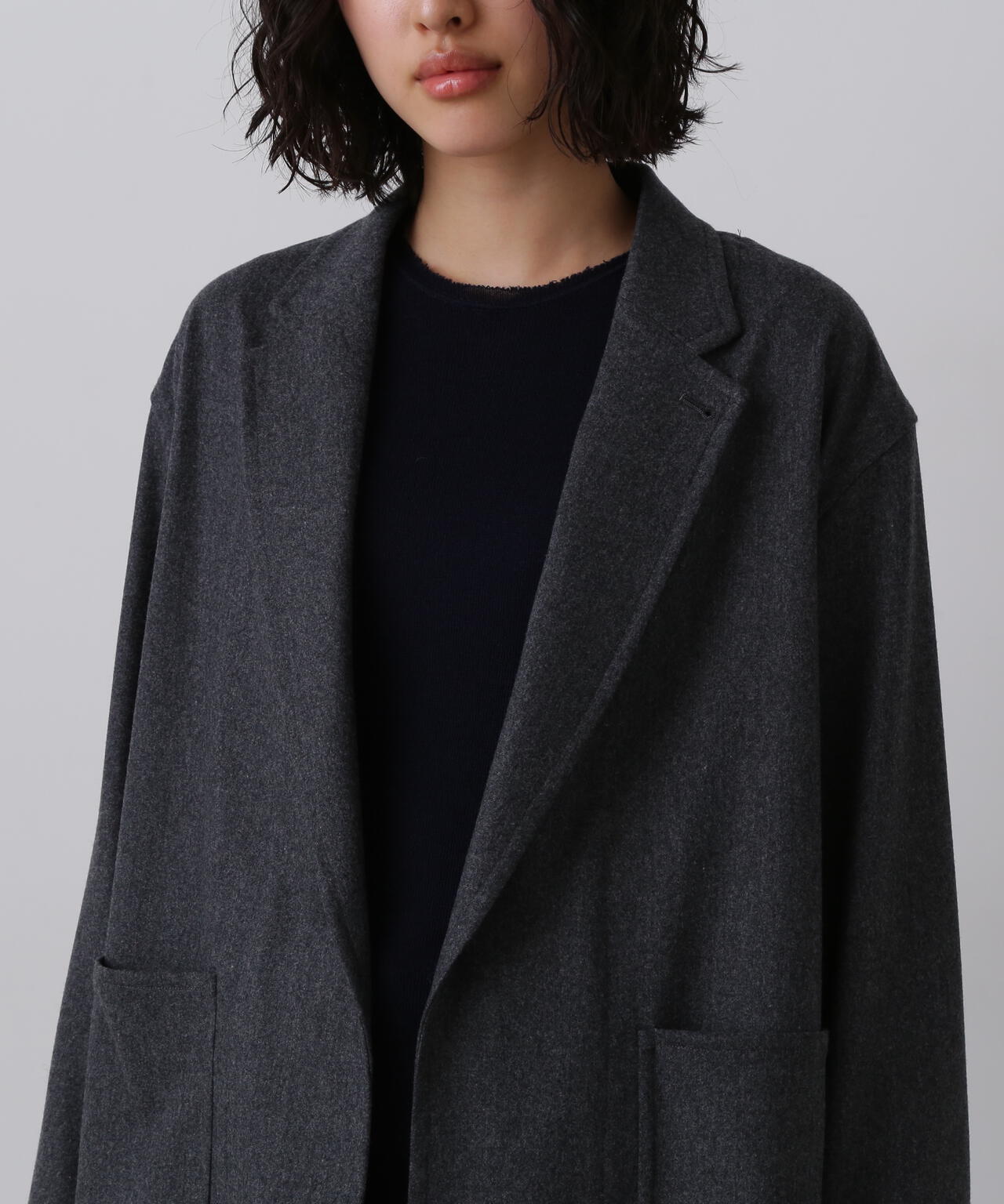 YLEVE / SUPER120's WOOL FLANNEL JACKET