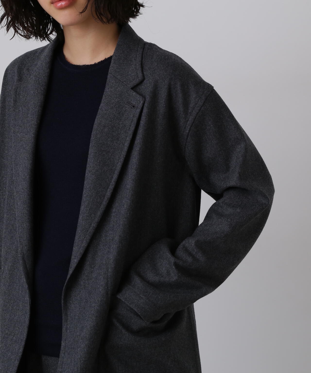 YLEVE / SUPER120's WOOL FLANNEL JACKET