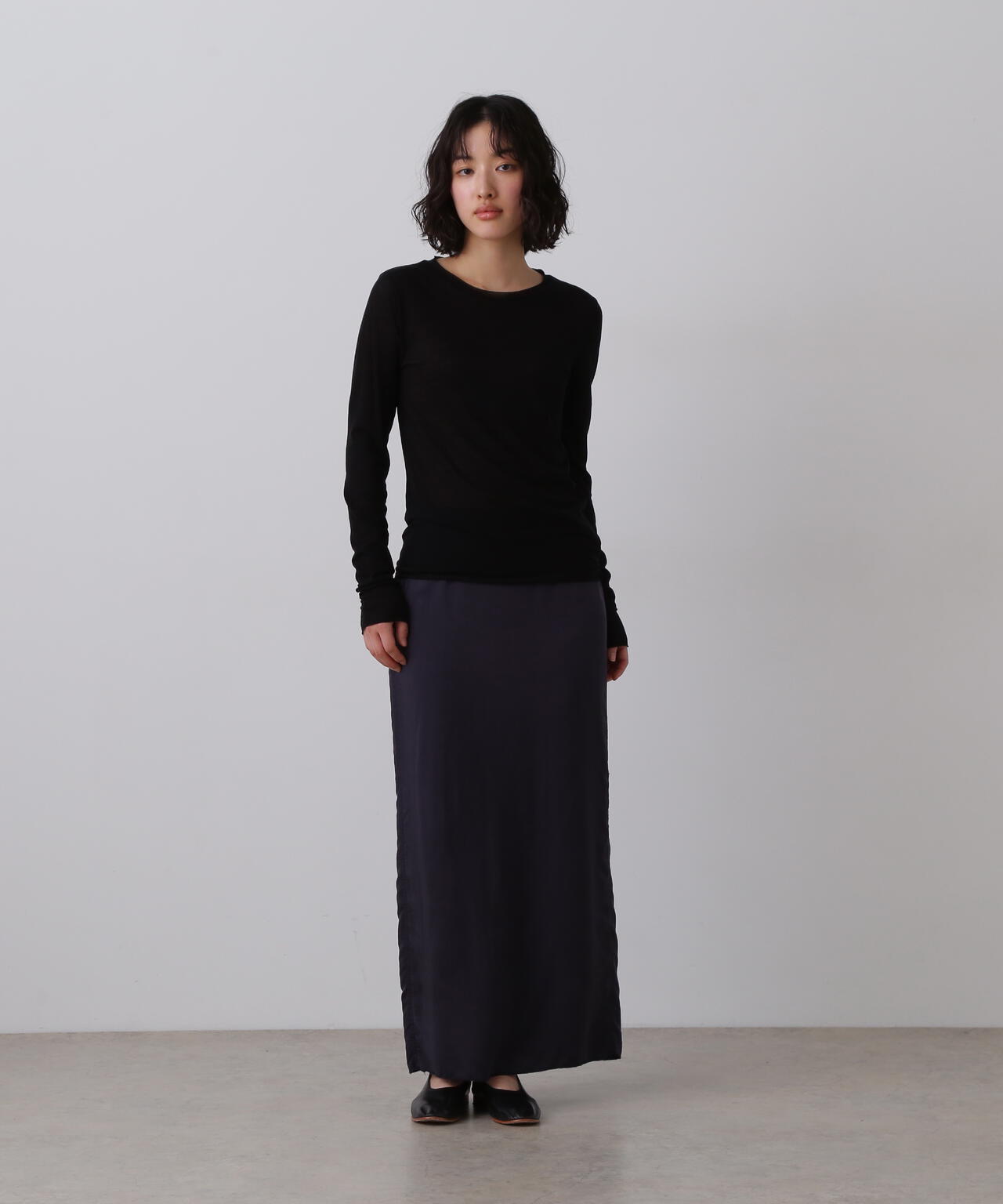 YLEVE / CUPRA TWILL GARMANT DYE SKIRT