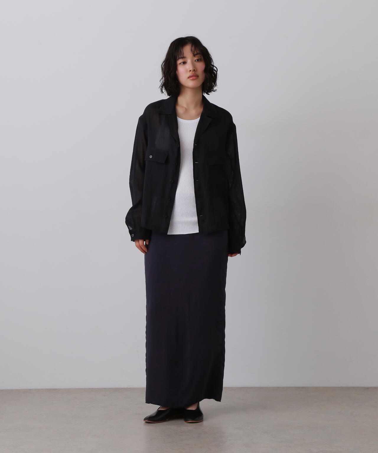 YLEVE / CUPRA TWILL GARMANT DYE SKIRT