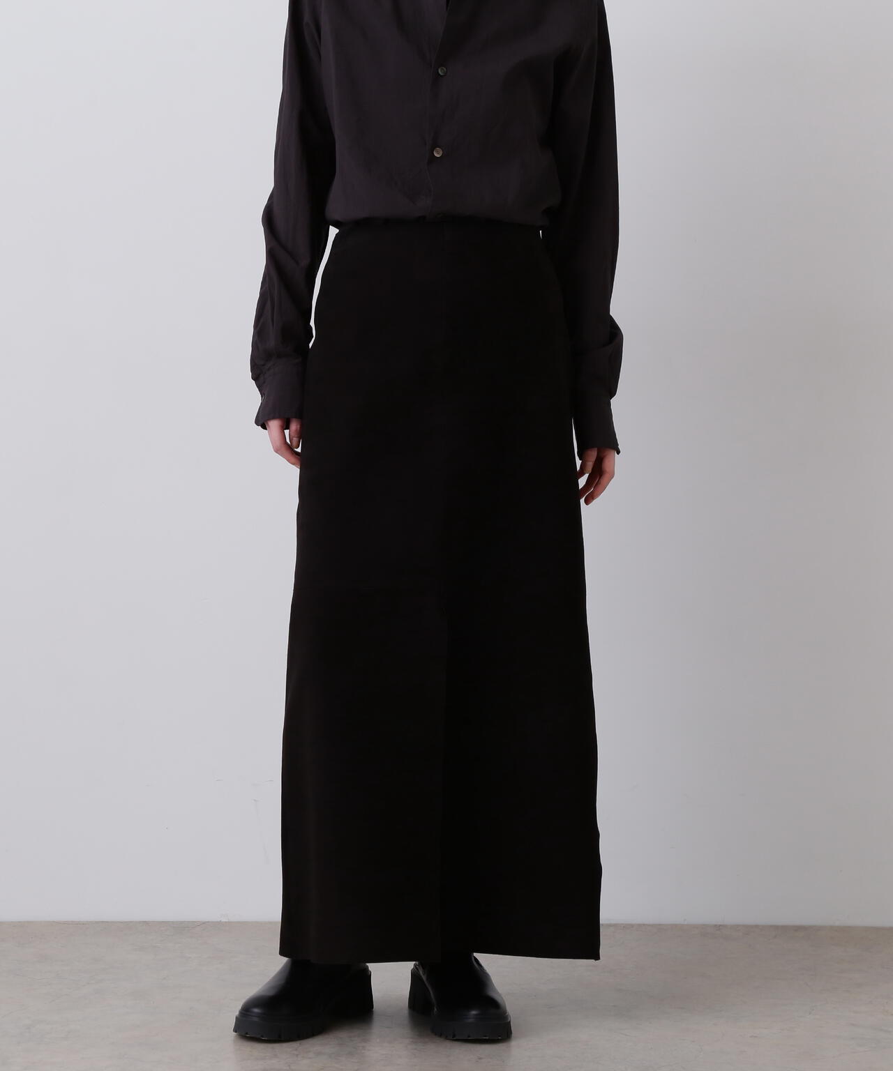 YLEVE / SHEEP SUEDE LEATHER SKIRT