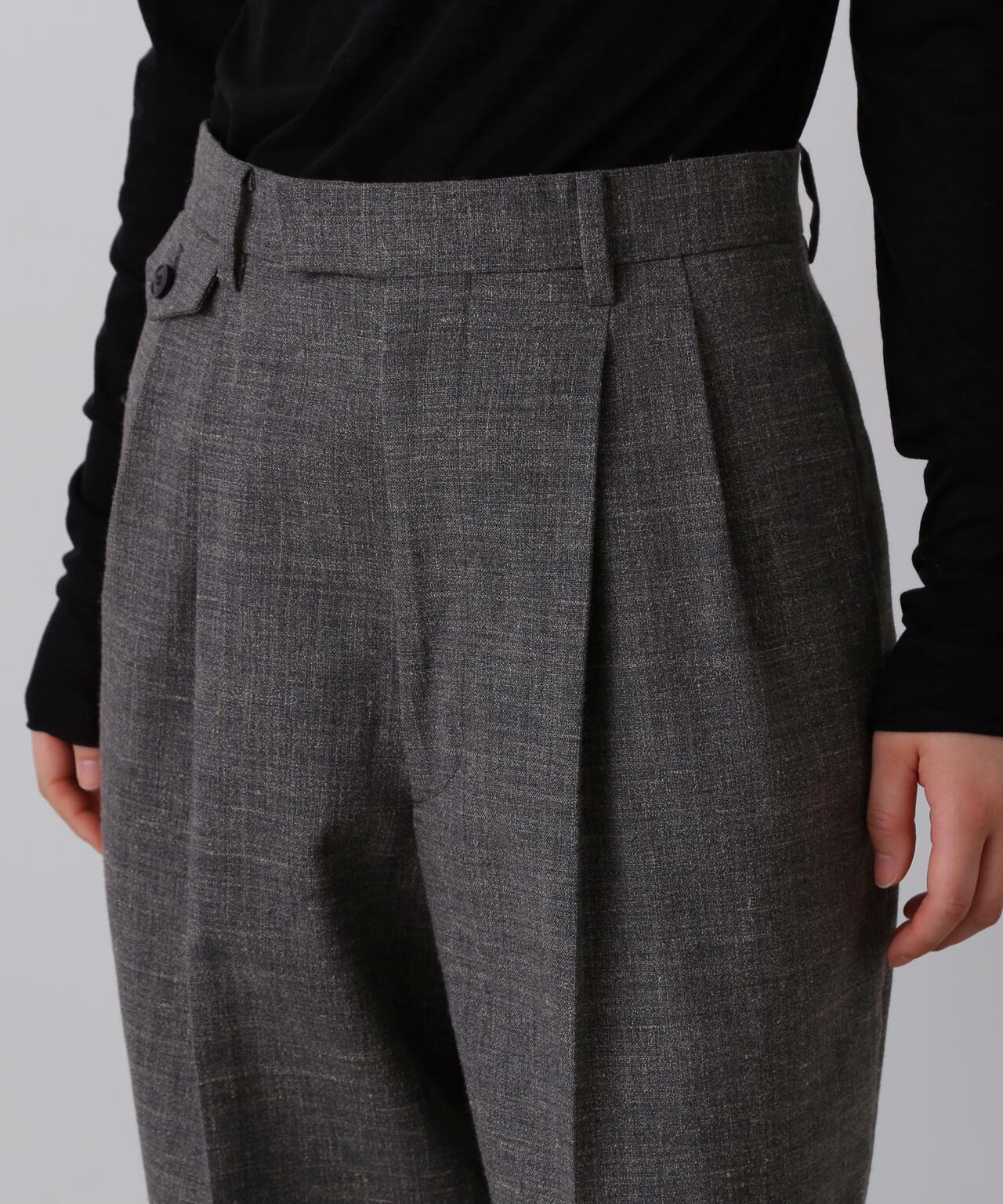 YLEVE / WOOL LINEN TROUSERS